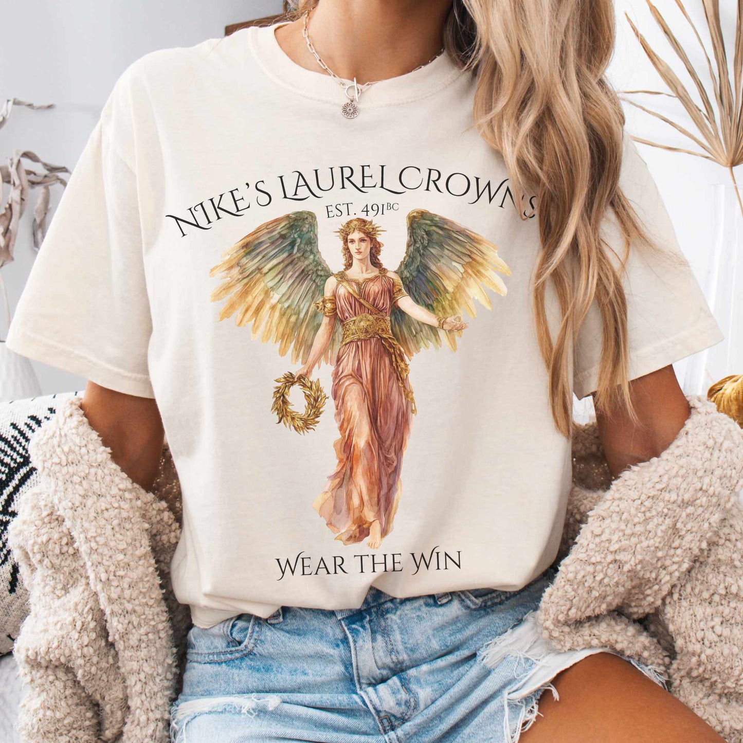 T-Shirt Ivory / S Nike's Laurel Crowns Tee The Mystic Eden