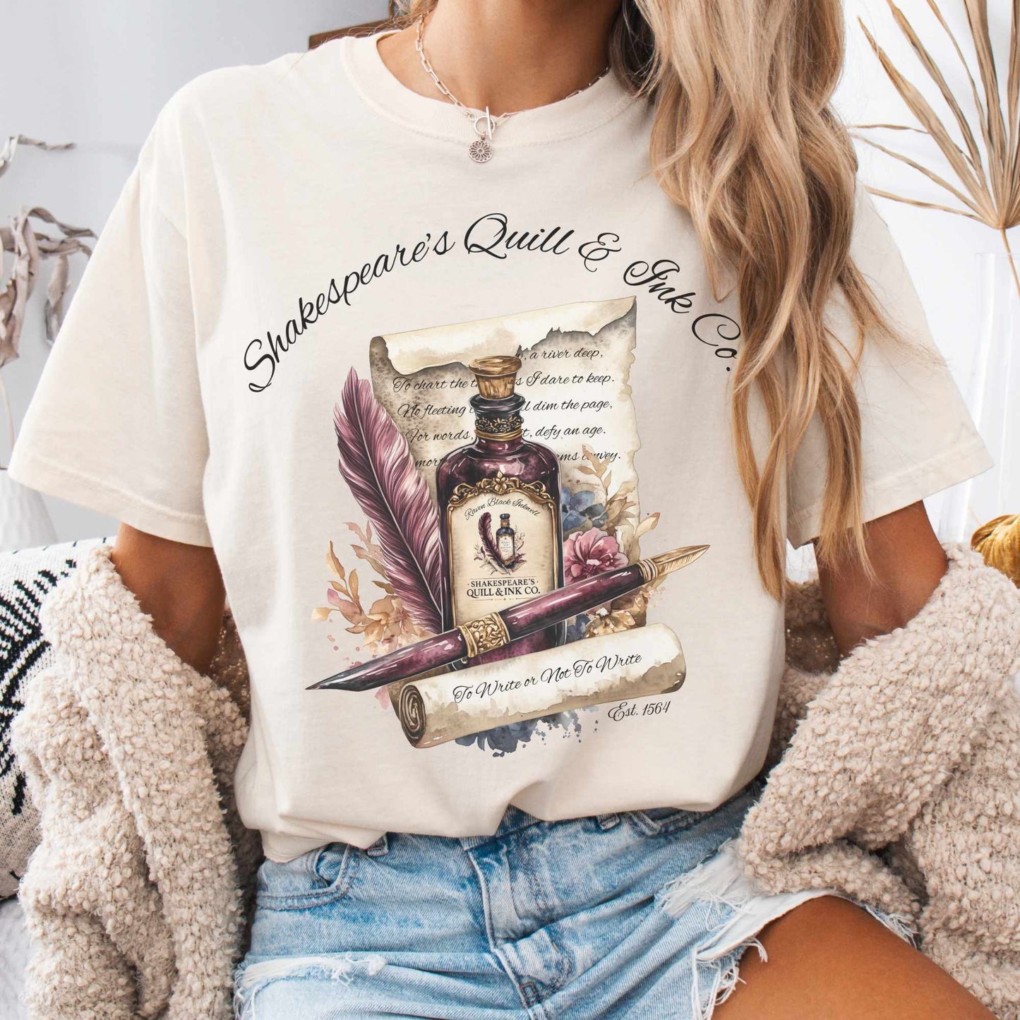 T-Shirt Ivory / S Shakespeare's Quill & Ink Co. Tee The Mystic Eden