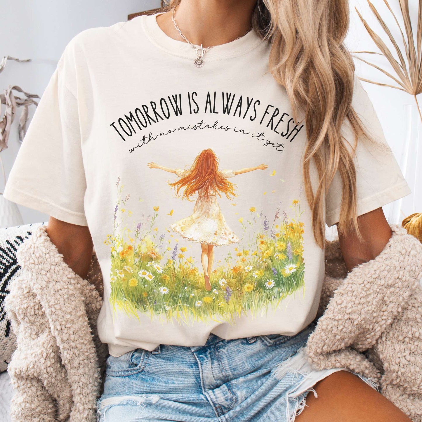 T-Shirt Ivory / S Tomorrow is Always Fresh With No Mistakes Anne of Green Gables Shirt The Mystic Eden