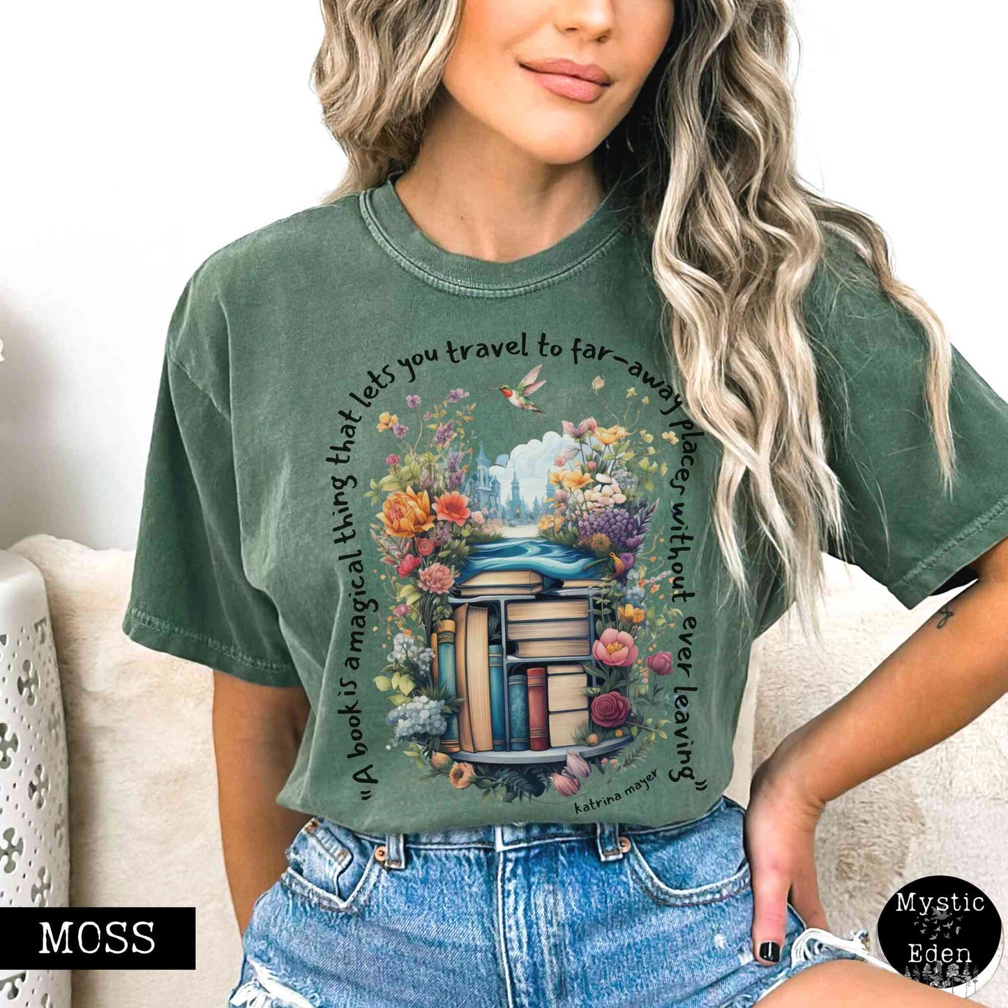 T-Shirt Magical book shirt comfort colors The Mystic Eden