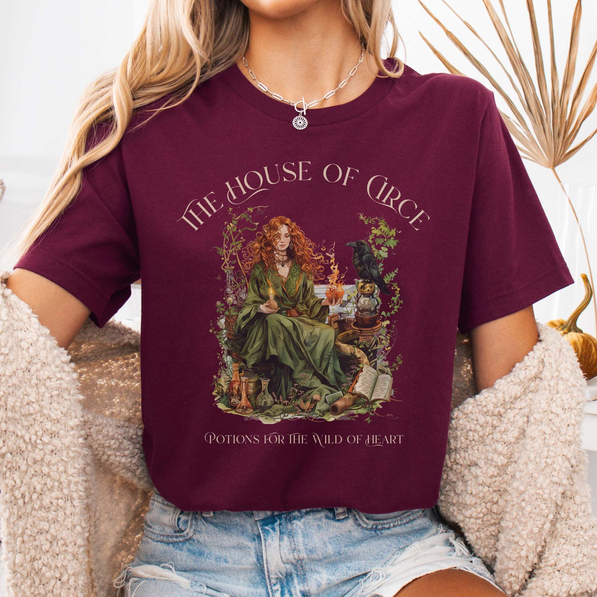 T-Shirt Maroon / S The House of Circe Bella + Canvas Tee – Potions & Magic Tee The Mystic Eden