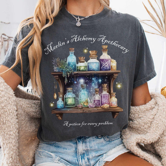 T-Shirt Merlin's Alchemy Apothecary Tee The Mystic Eden