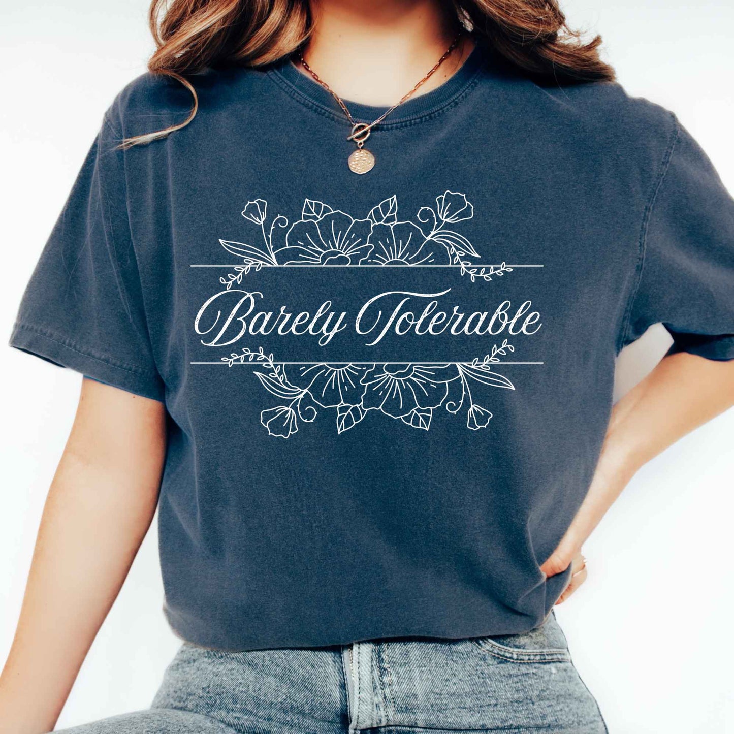 T-Shirt Midnight / S Barely Tolerable Jane Austen Bookish Shirt The Mystic Eden