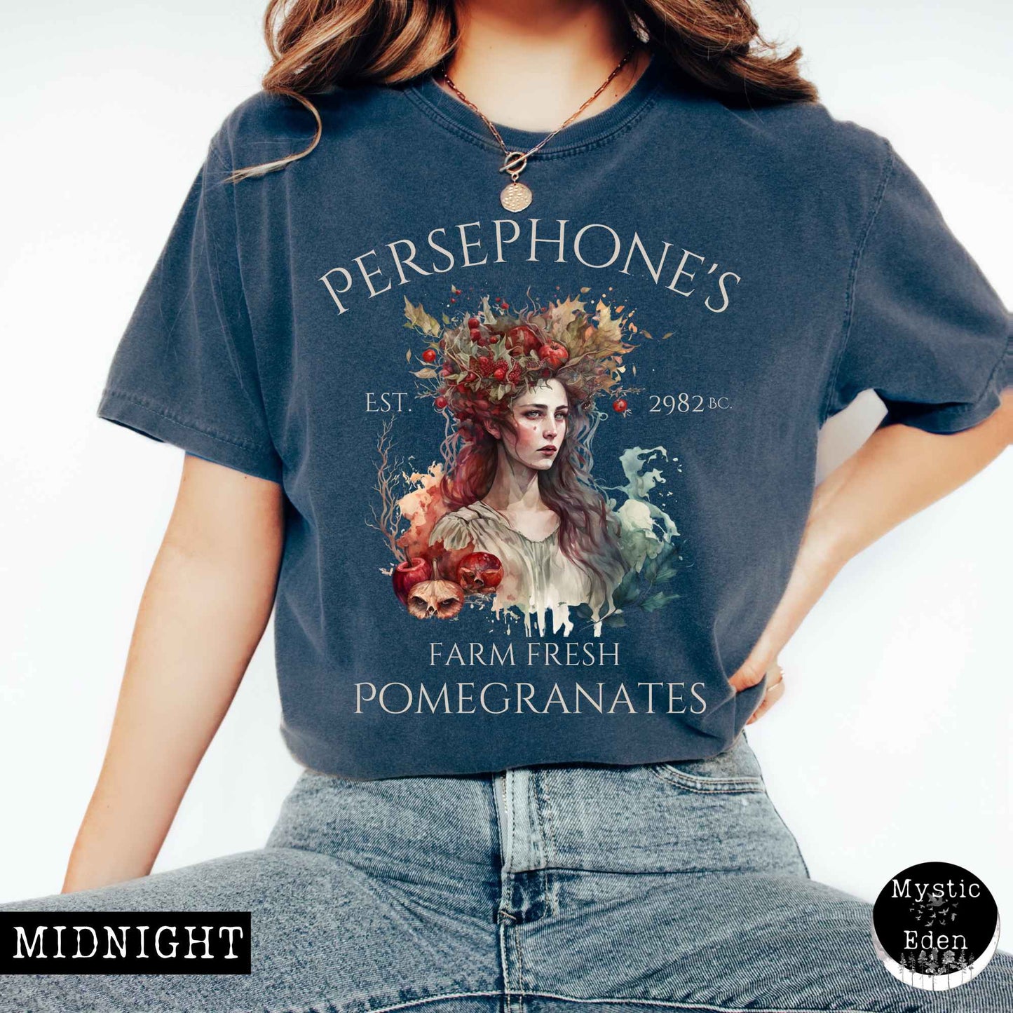 T-Shirt Midnight / S Persephone's 2982 BC Greek Mythology Shirt The Mystic Eden