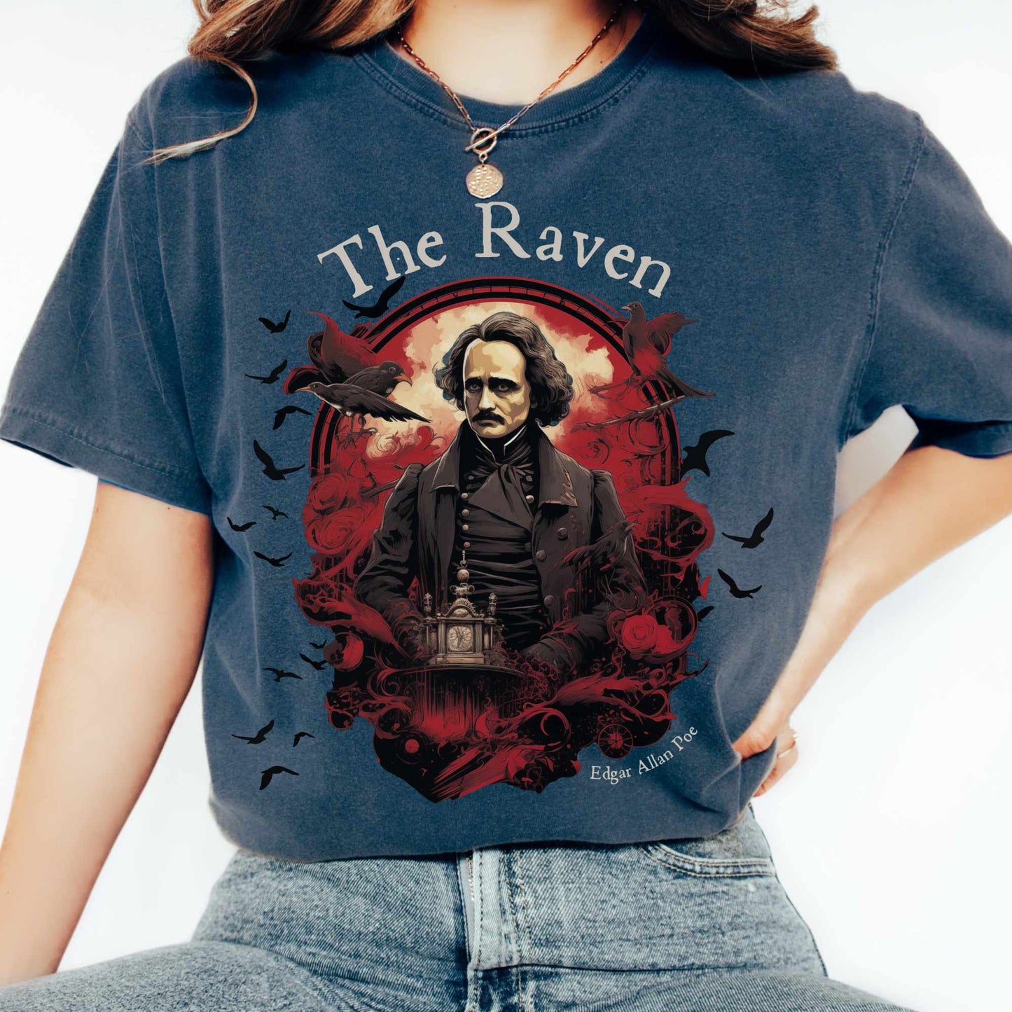 T-Shirt Midnight / S The Raven Edgar Allan Poe Shirt The Mystic Eden