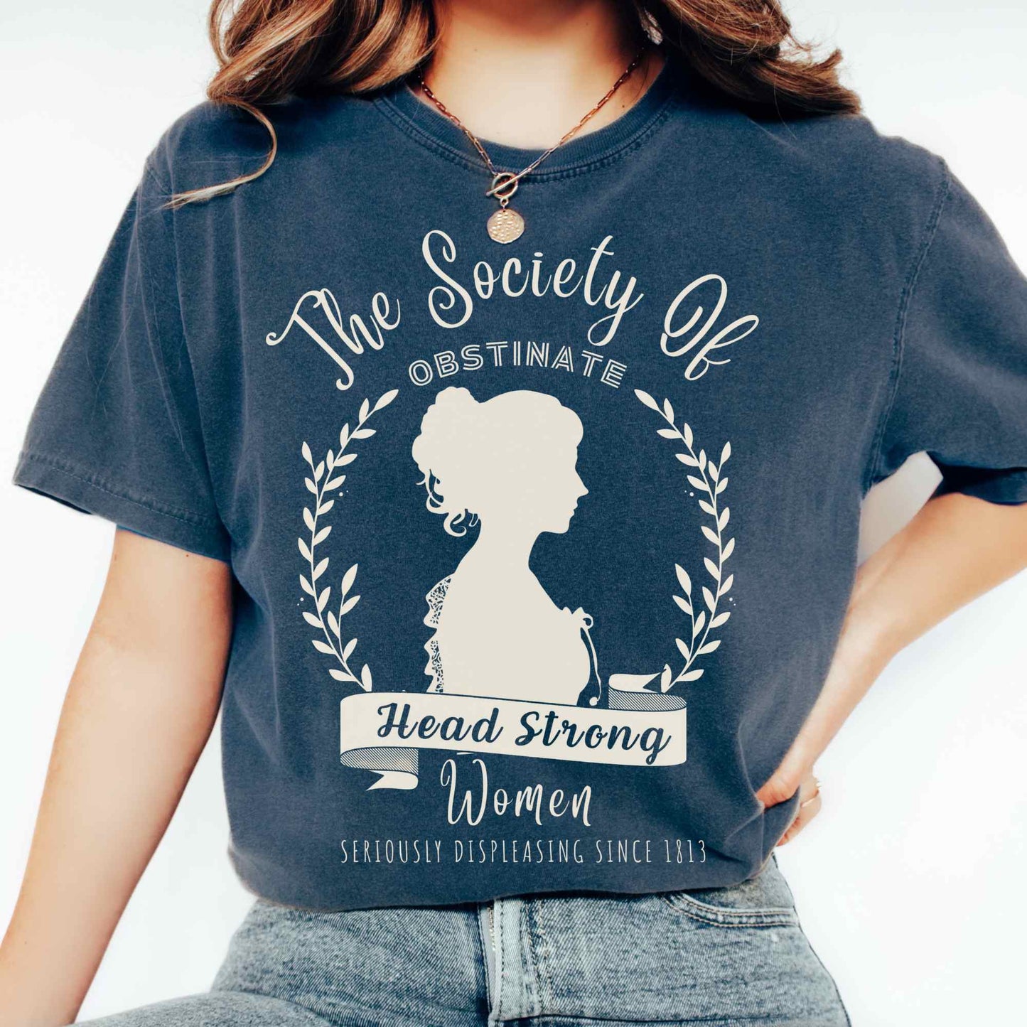 T-Shirt Midnight / S The Society of Obstinate Head Strong Women Jane Austen Shirt The Mystic Eden