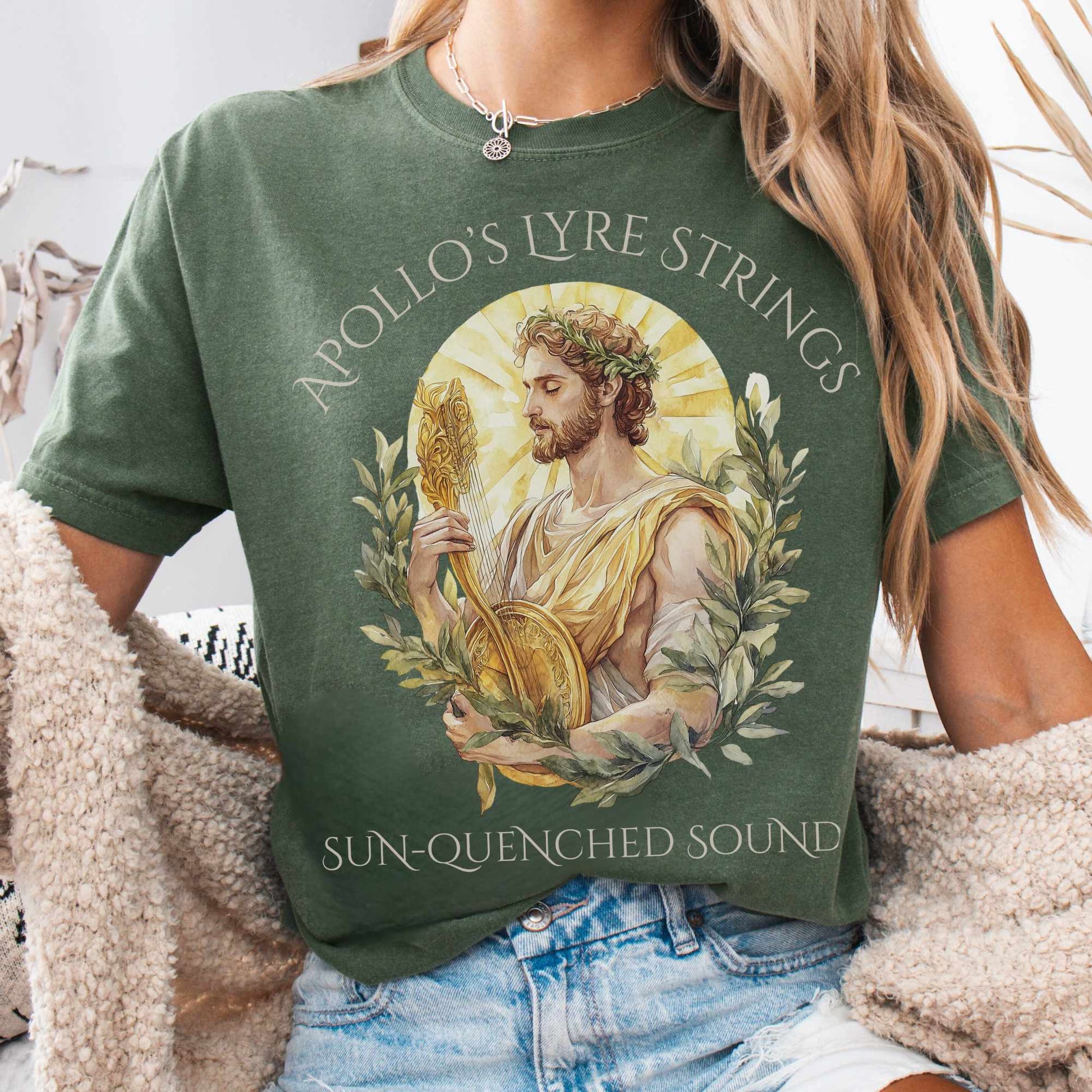 T-Shirt Moss / S Apollo's Lyre Strings Shirt The Mystic Eden