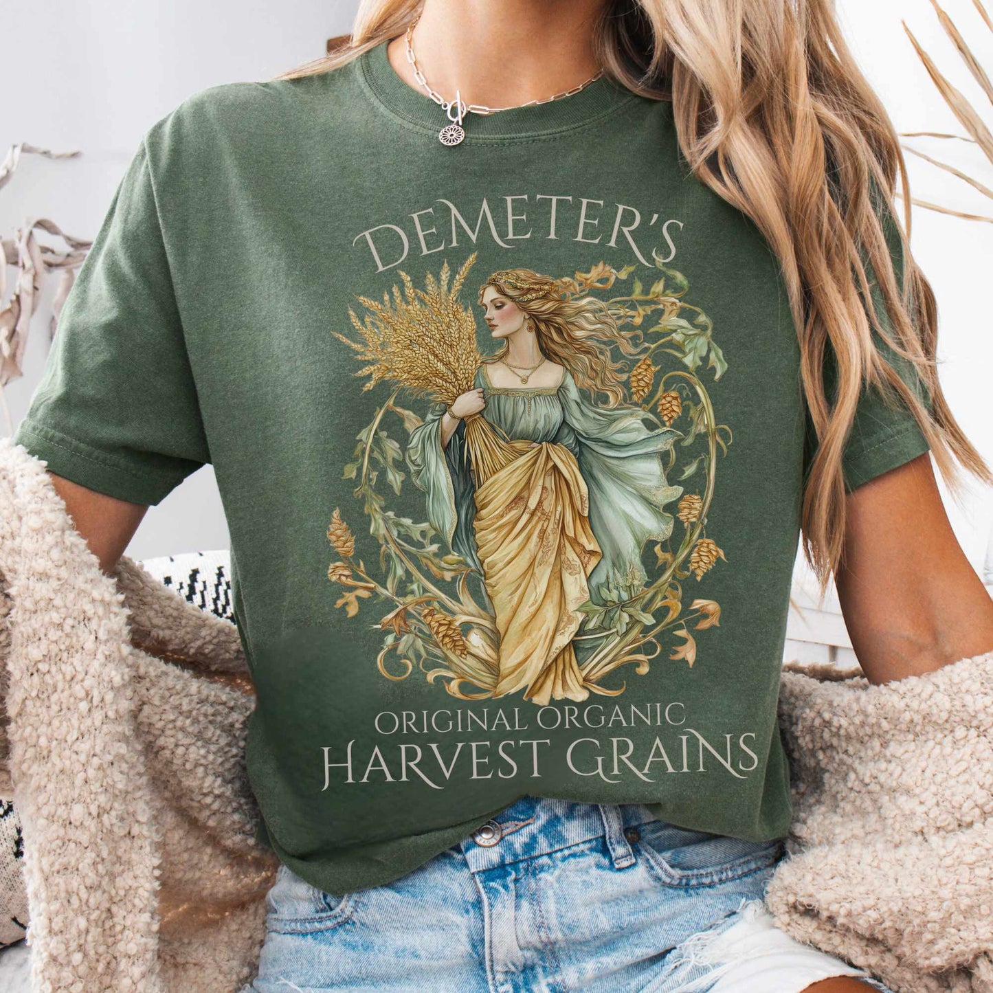 T-Shirt Moss / S Demeter's Original Organic Harvest Grains Tee The Mystic Eden