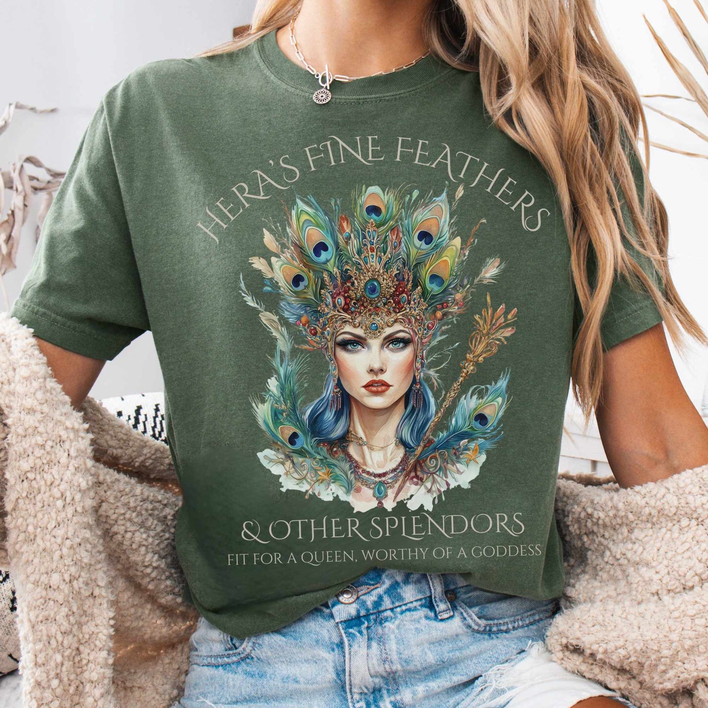 T-Shirt Moss / S Hera's Fine Feathers & Other Splendors Tee The Mystic Eden