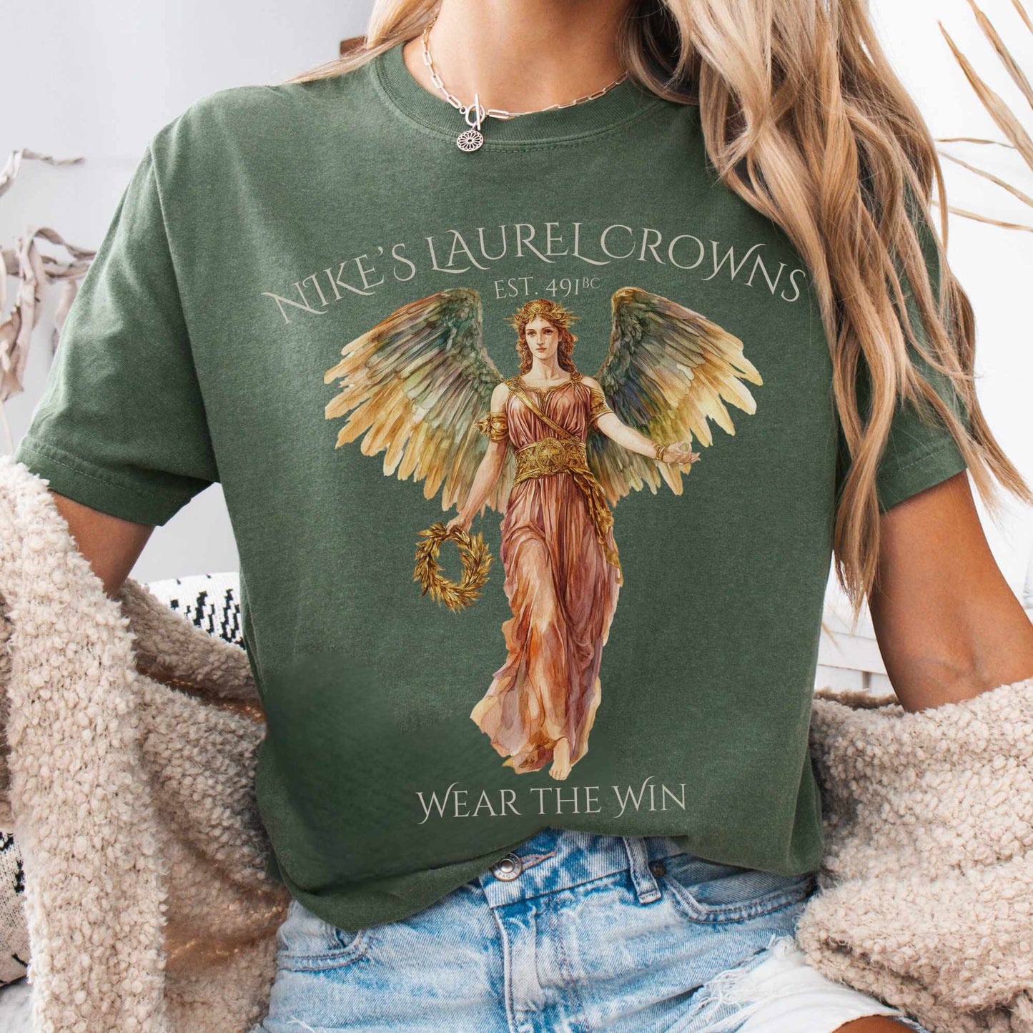 T-Shirt Moss / S Nike's Laurel Crowns Tee The Mystic Eden