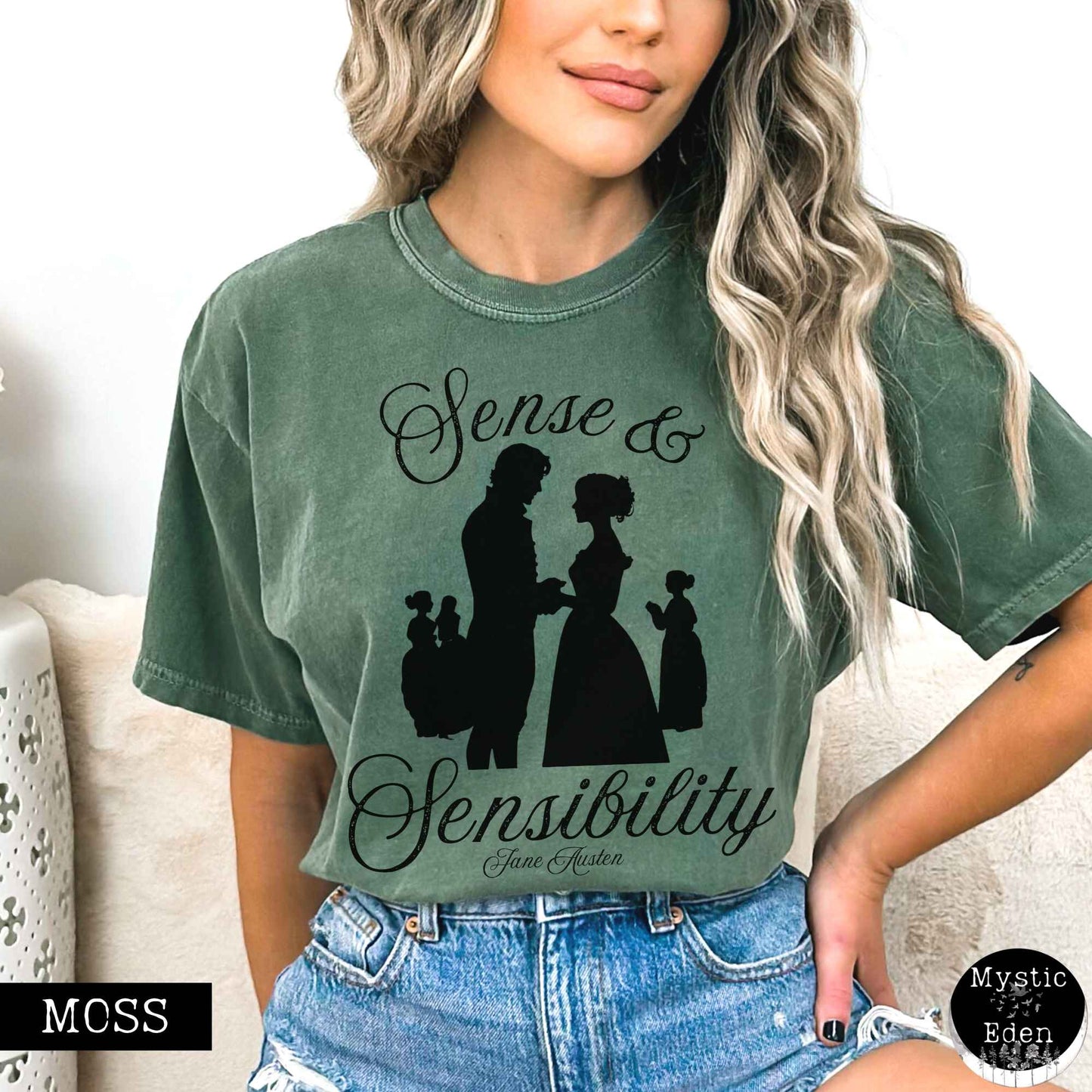 T-Shirt Moss / S Sense & Sensibility Jane Austen shirt The Mystic Eden