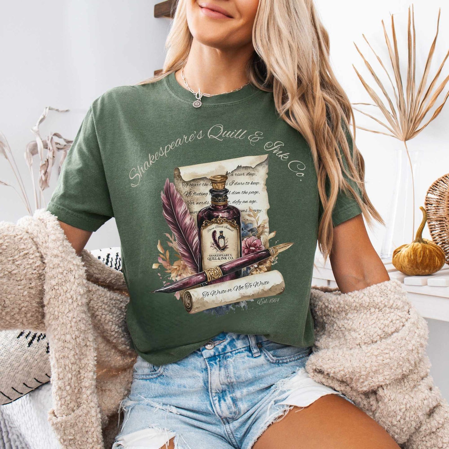 T-Shirt Moss / S Shakespeare's Quill & Ink Co. Tee The Mystic Eden