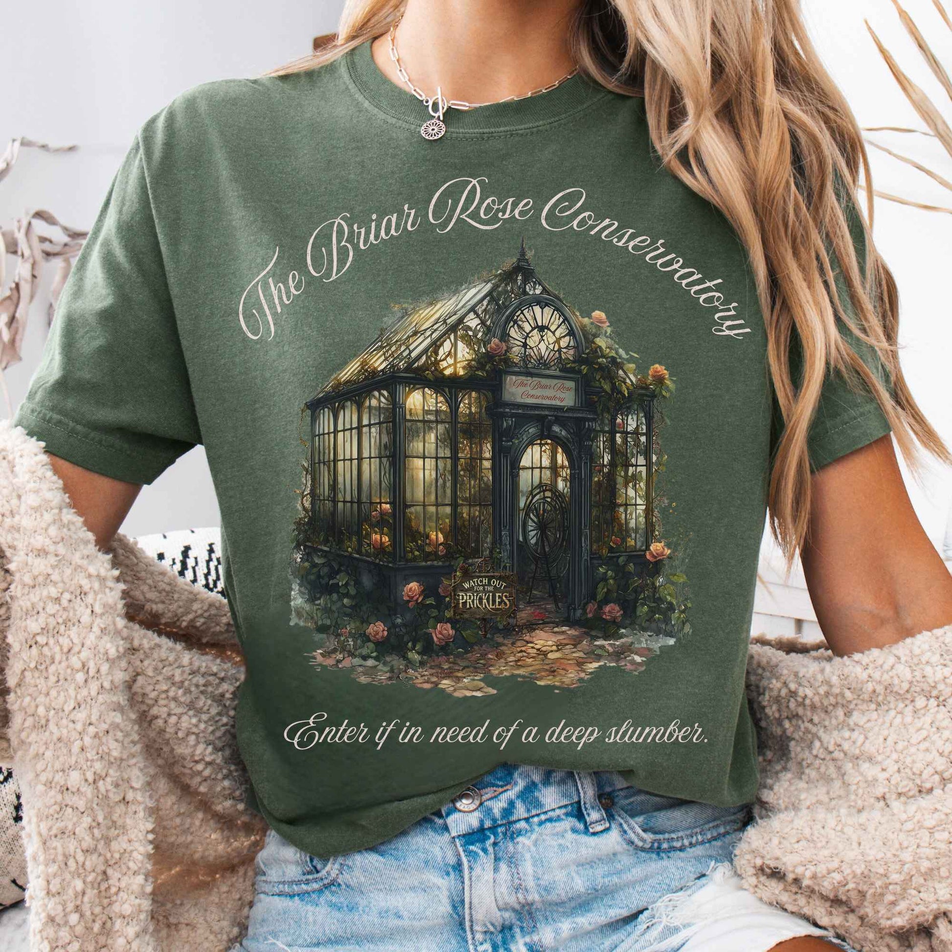 T-Shirt Moss / S The Briar Rose Conservatory Fairytale Shirt The Mystic Eden
