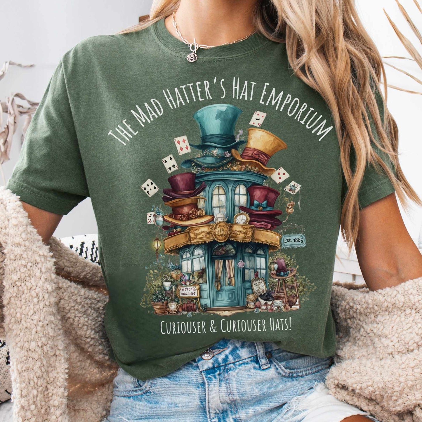 T-Shirt Moss / S The Mad Hatter's Hat Emporium Shirt The Mystic Eden