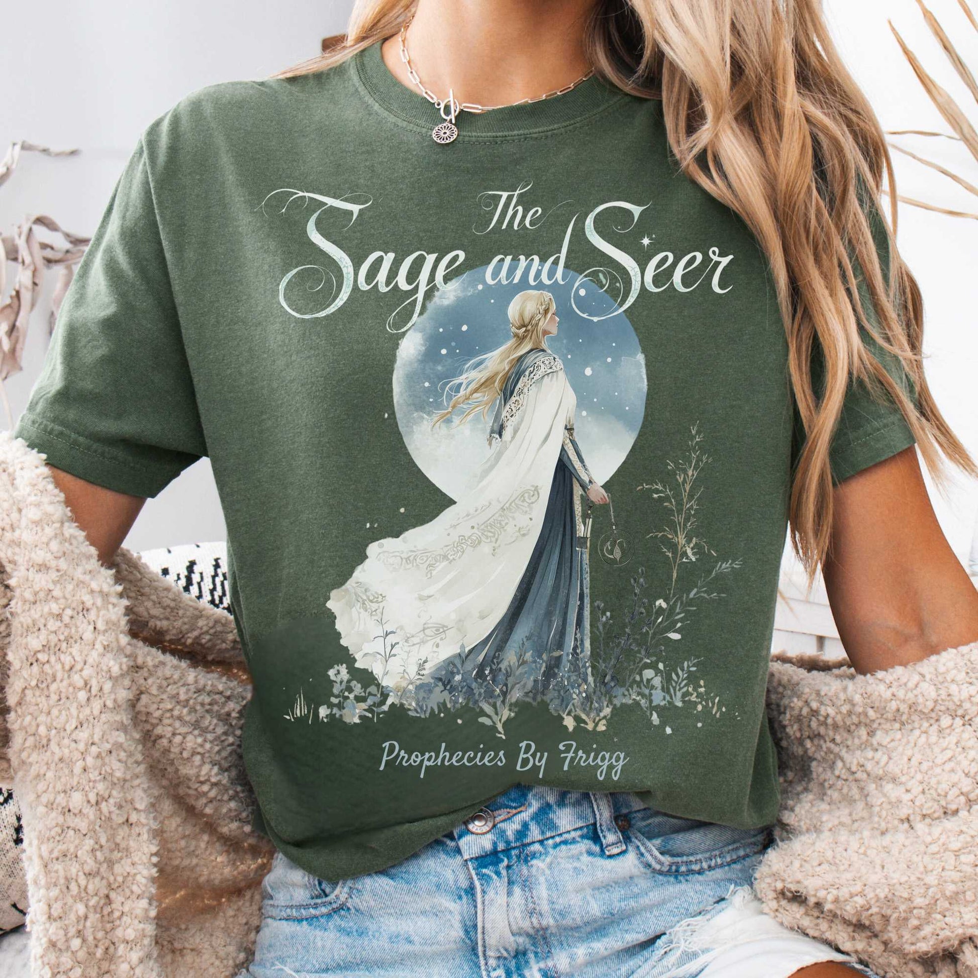 T-Shirt Moss / S The Sage and Seer Prophecies by Frigg Norse Goddess Shirt The Mystic Eden