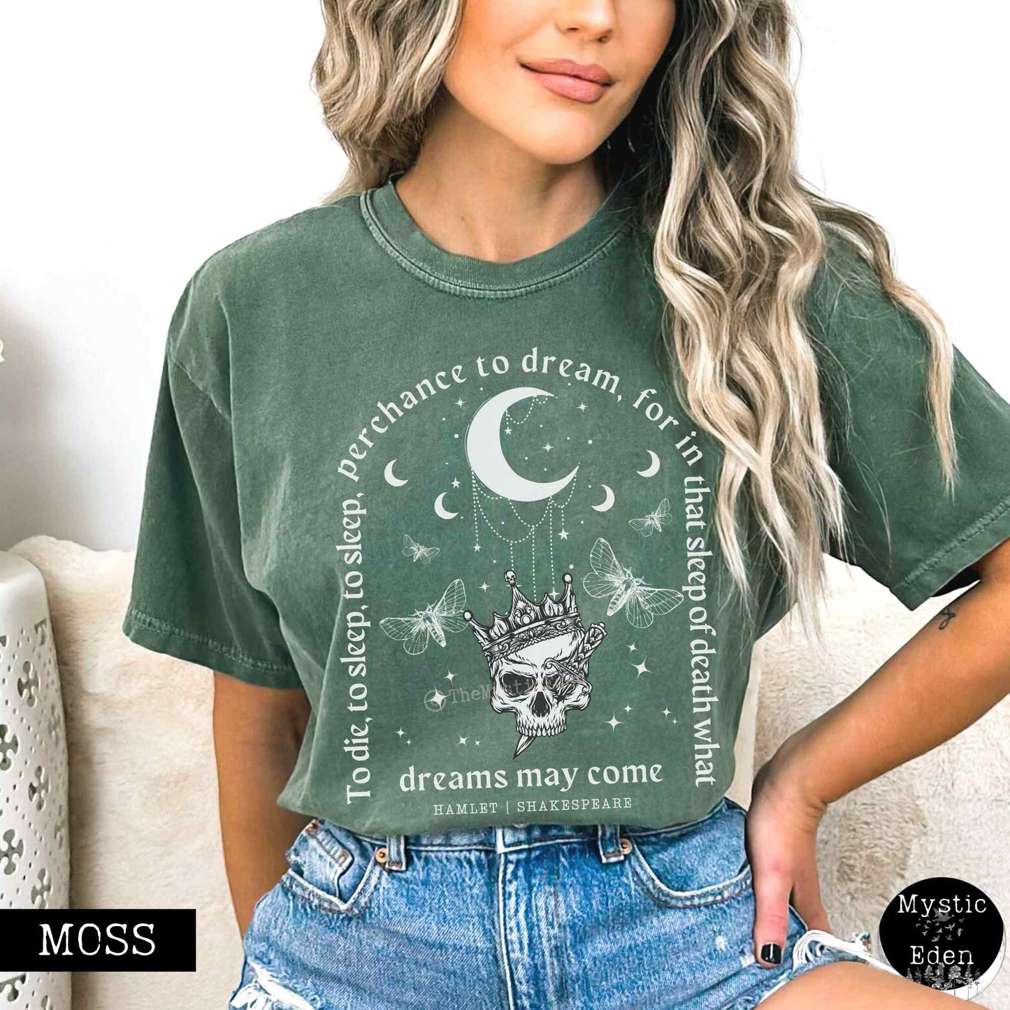 T-Shirt Moss / S Vintage Hamlet Shakespeare T-Shirt The Mystic Eden