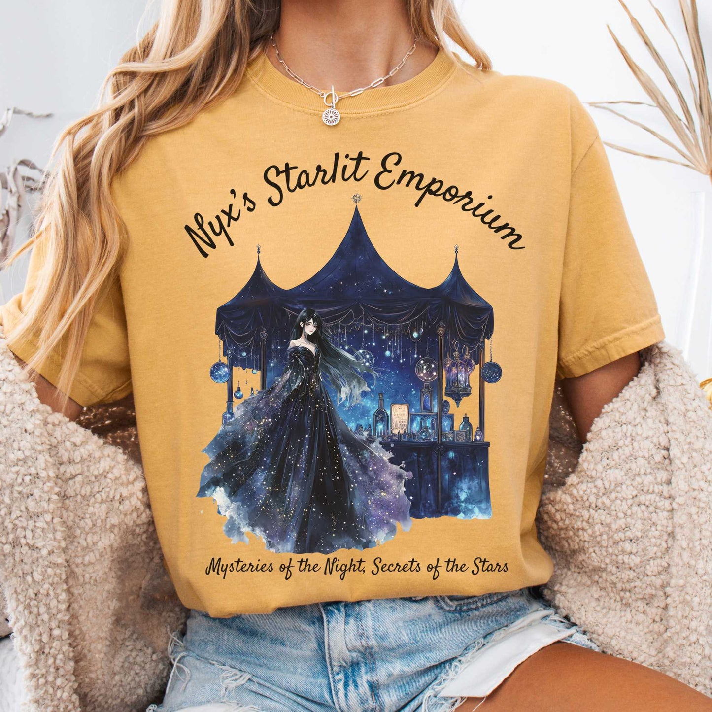 T-Shirt Mustard / S Nyx's Starlit Emporium Greek Goddess Shirt The Mystic Eden