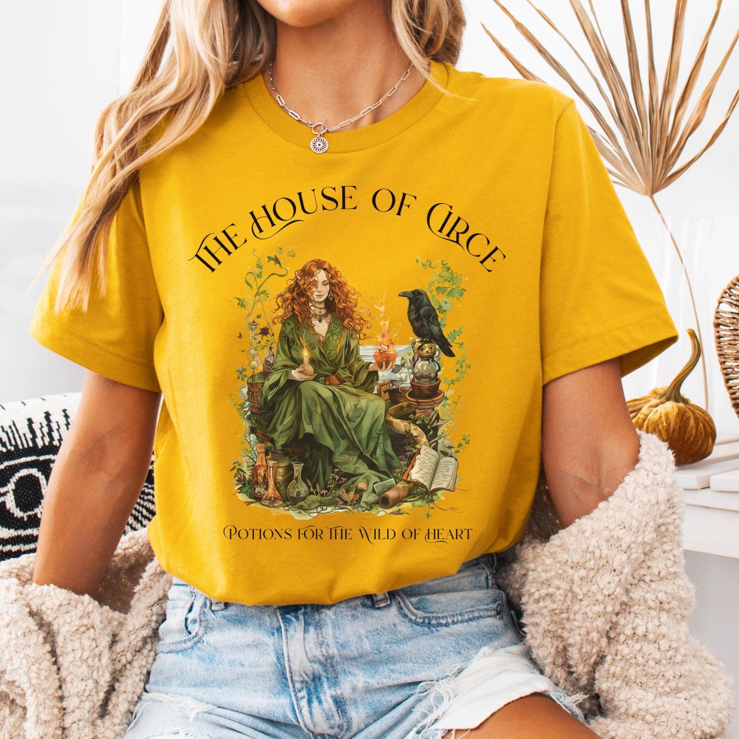 T-Shirt Mustard / S The House of Circe Bella + Canvas Tee – Potions & Magic Tee The Mystic Eden