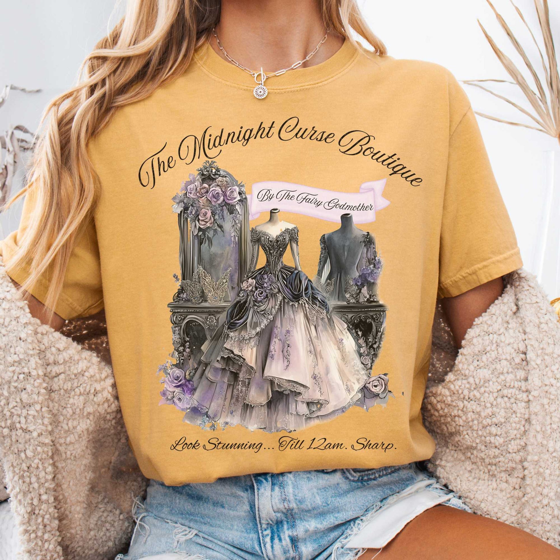T-Shirt Mustard / S The Midnight Curse Boutique Fairytale Shirt The Mystic Eden