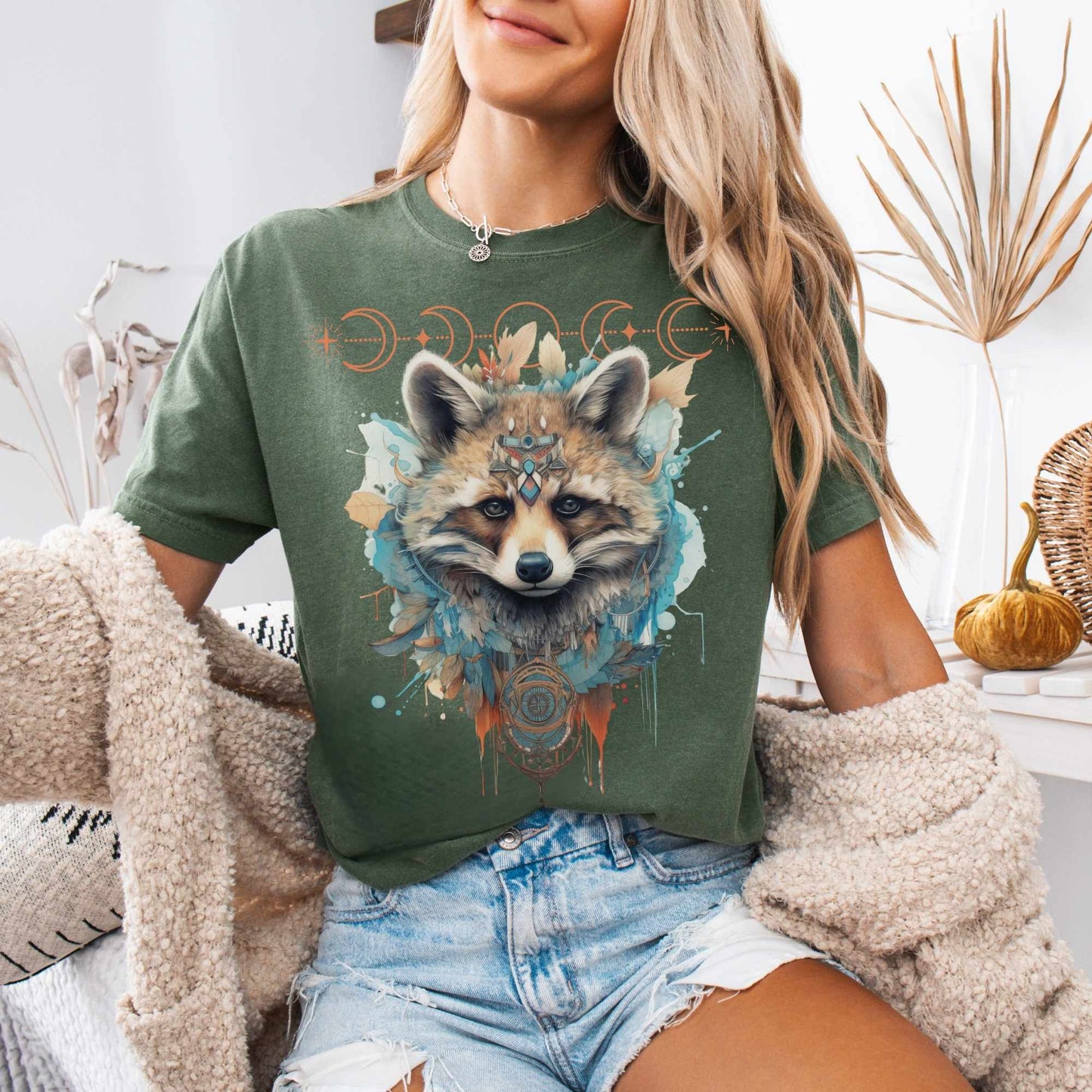 T-Shirt Mystical Raccoon Shirt The Mystic Eden