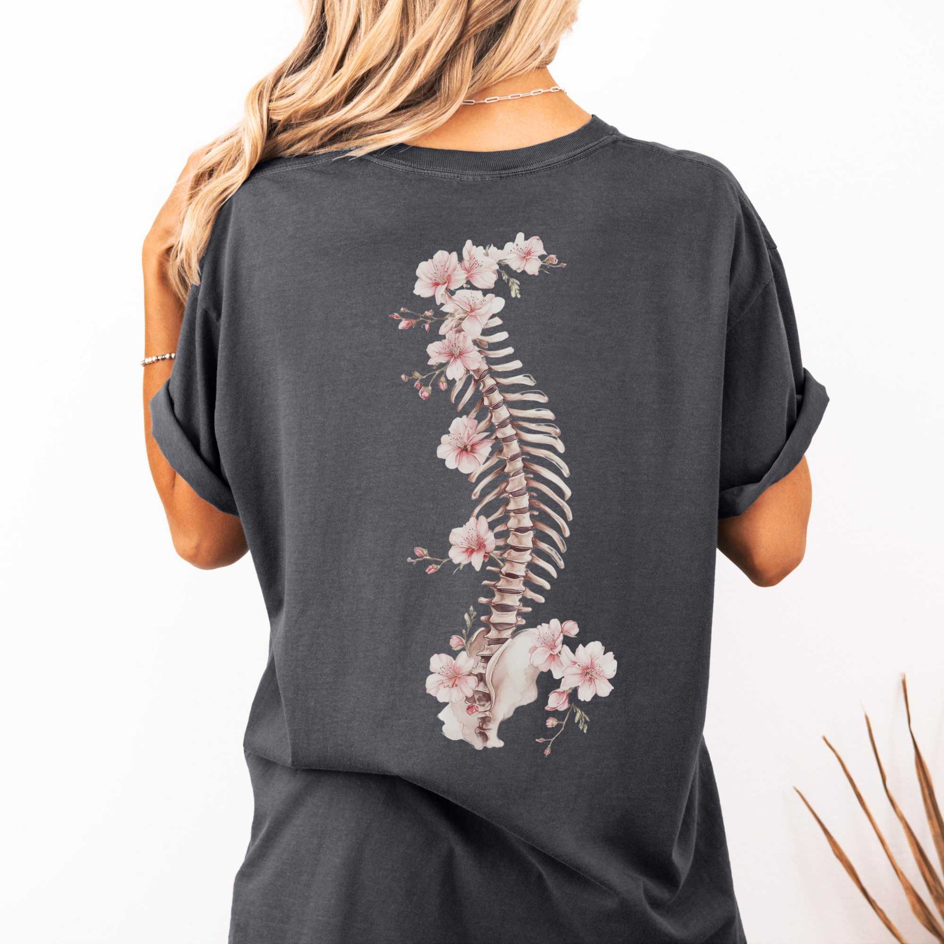 T-Shirt Pepper / S Blossom Backbone Shirt The Mystic Eden