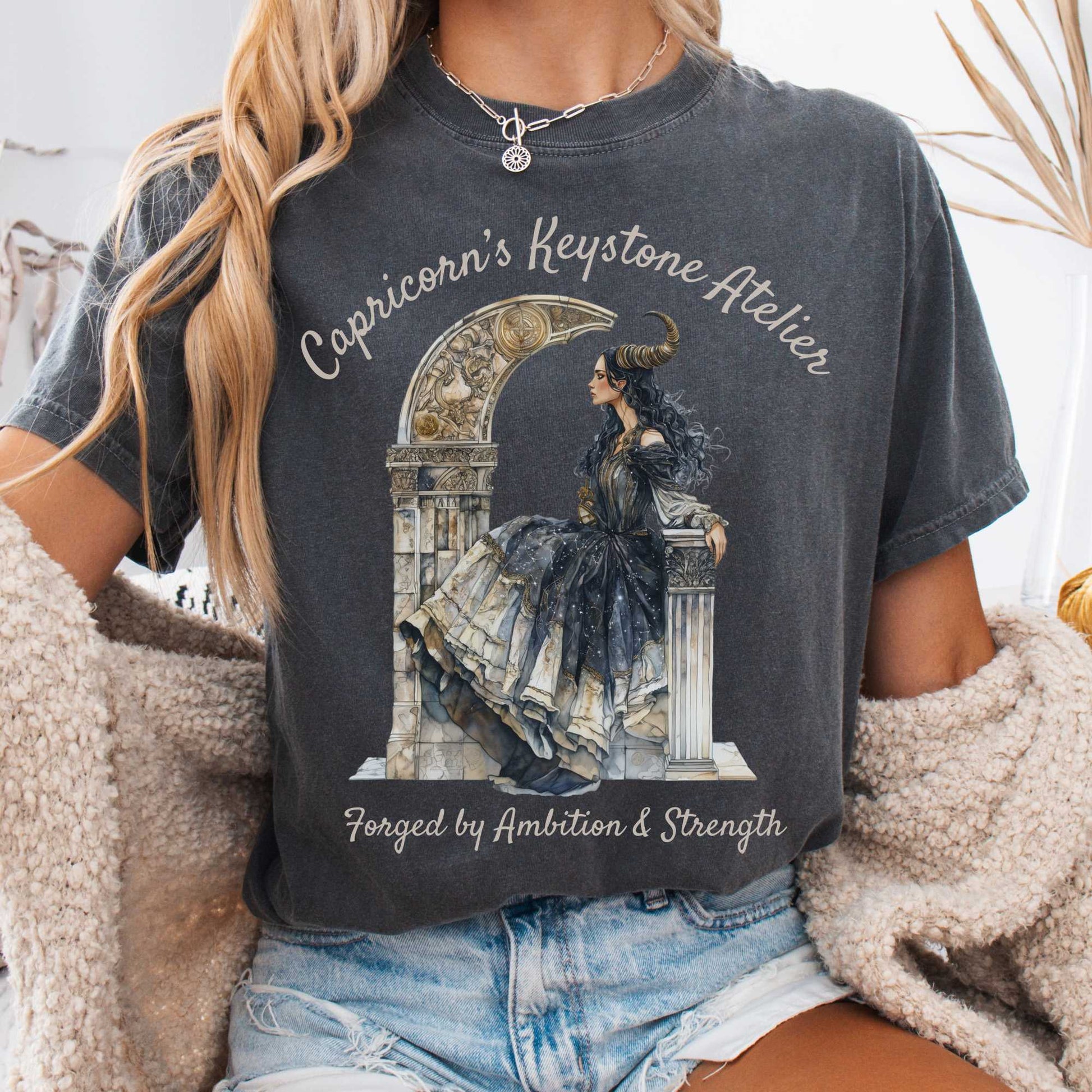 T-Shirt Pepper / S Capricorn's Keystone Ateliers Zodiac Shirt The Mystic Eden