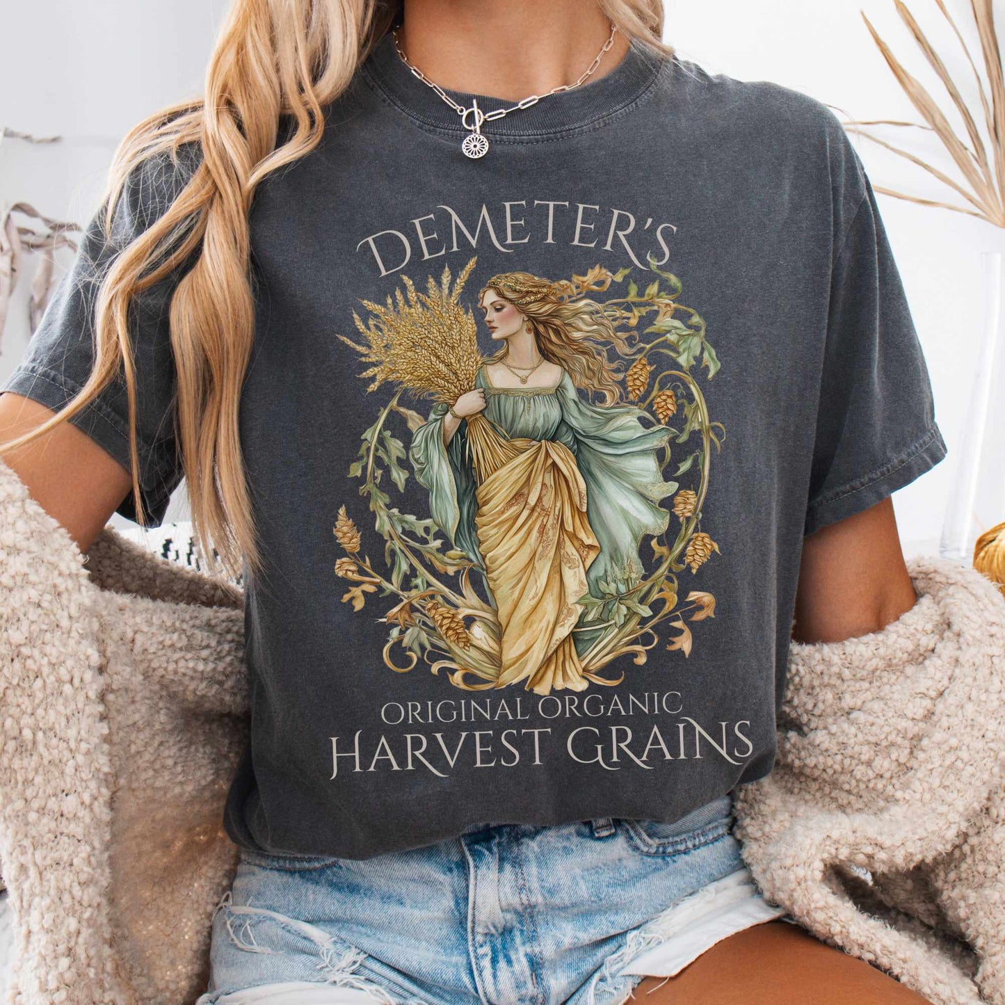 T-Shirt Pepper / S Demeter's Original Organic Harvest Grains Tee The Mystic Eden