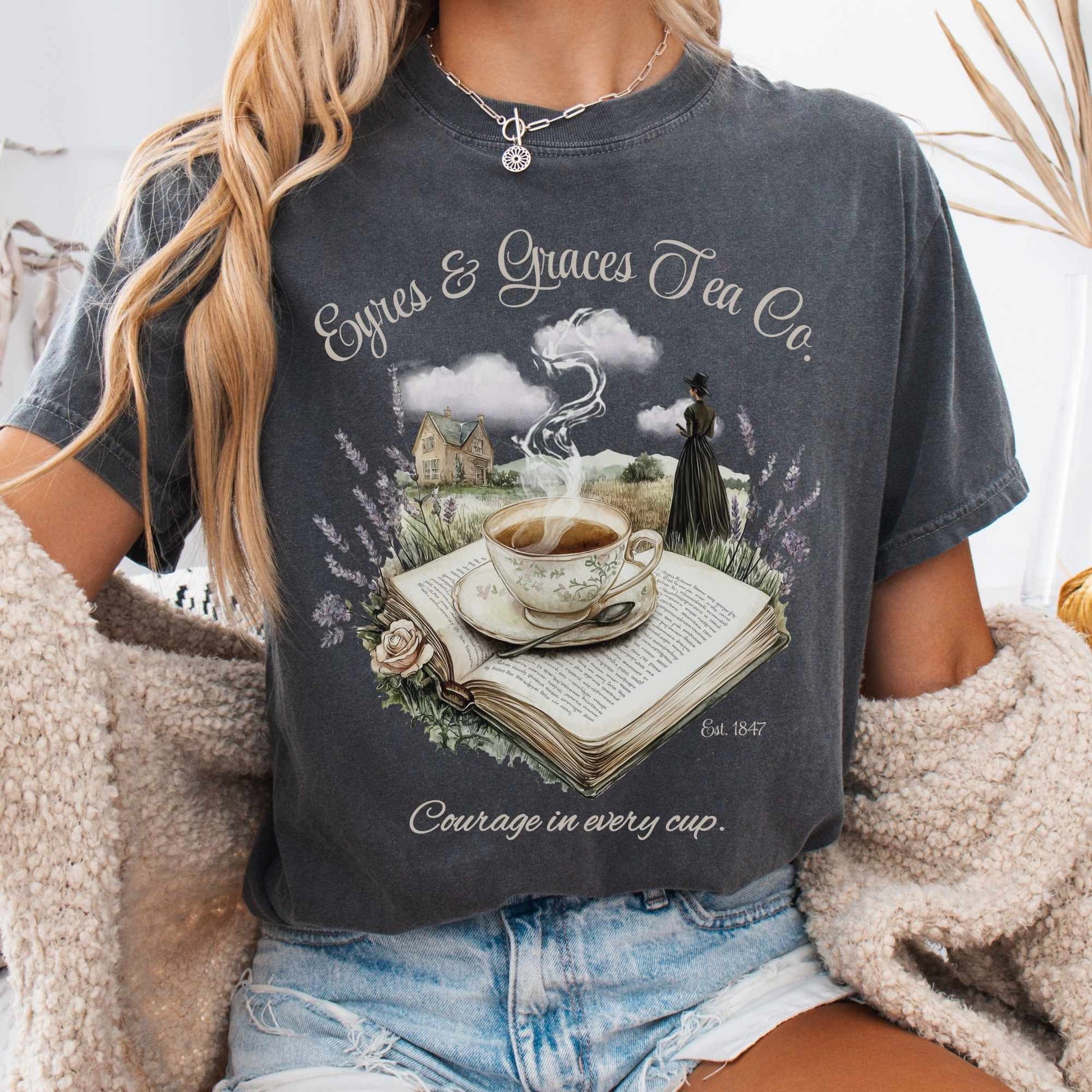 T-Shirt Pepper / S Eyres & Graces Tea Co Jane Eyre Shirt The Mystic Eden