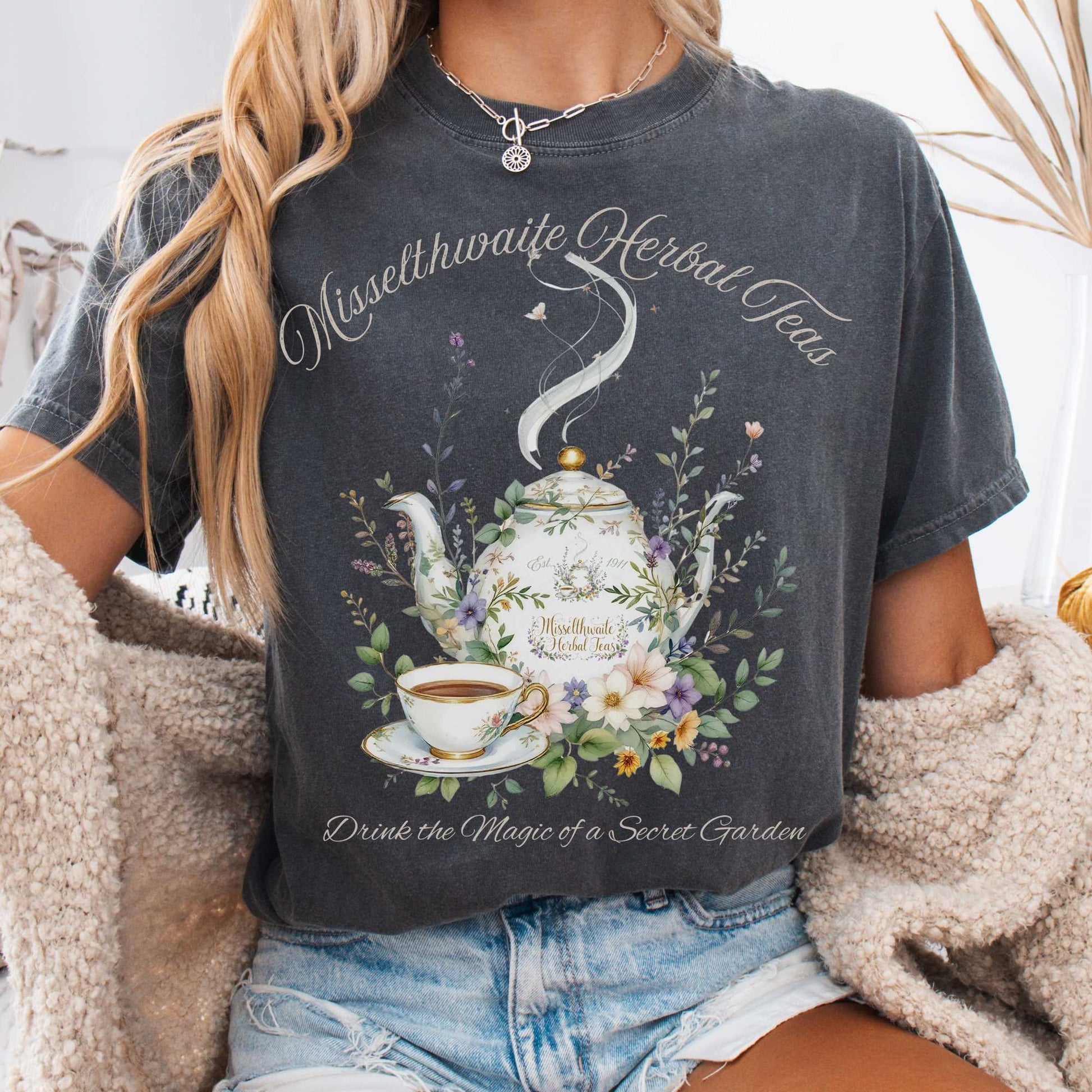 T-Shirt Pepper / S Misselthwaite Herbal Teas - The Secret Garden Tee The Mystic Eden
