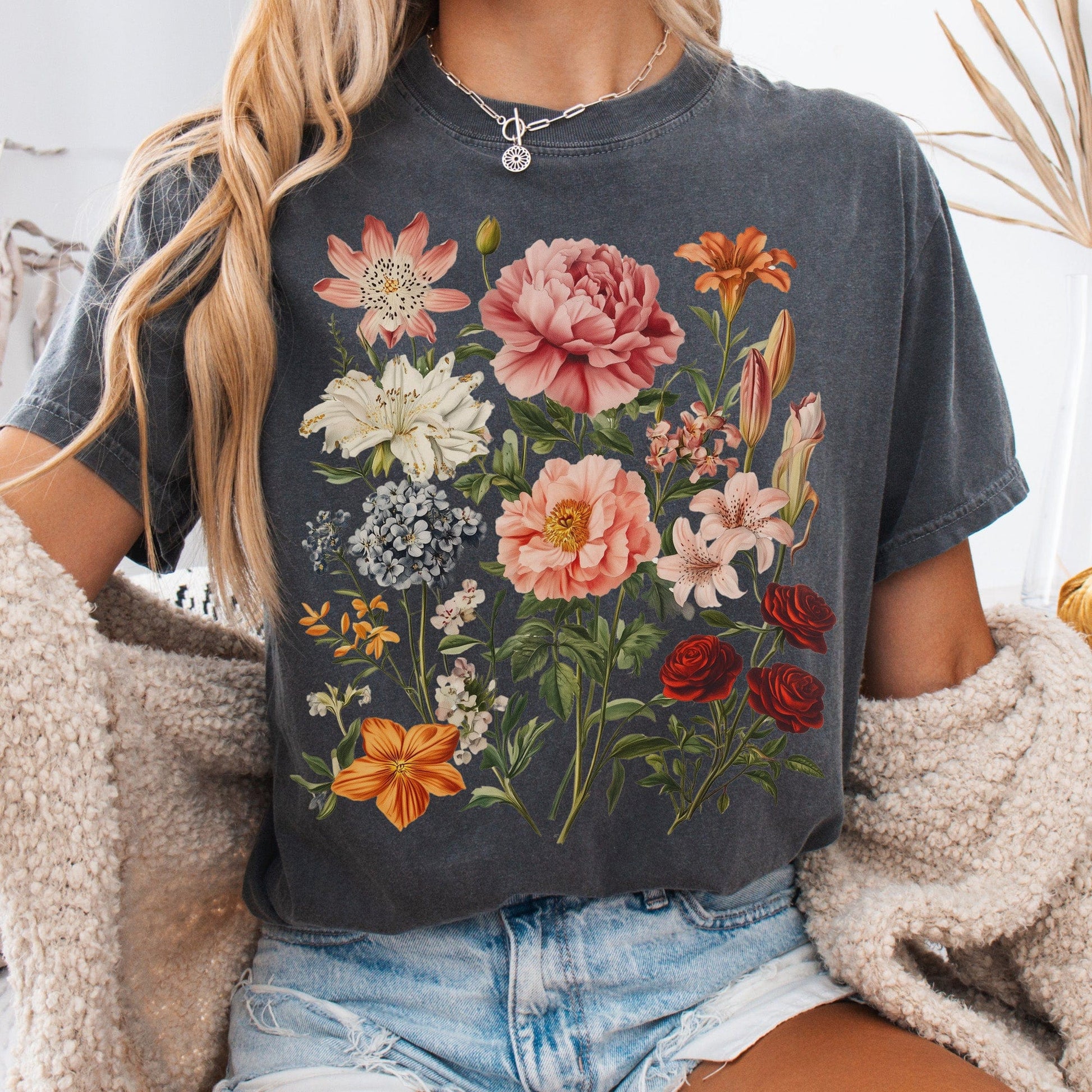 T-Shirt Pepper / S Mixed Florals Shirt The Mystic Eden