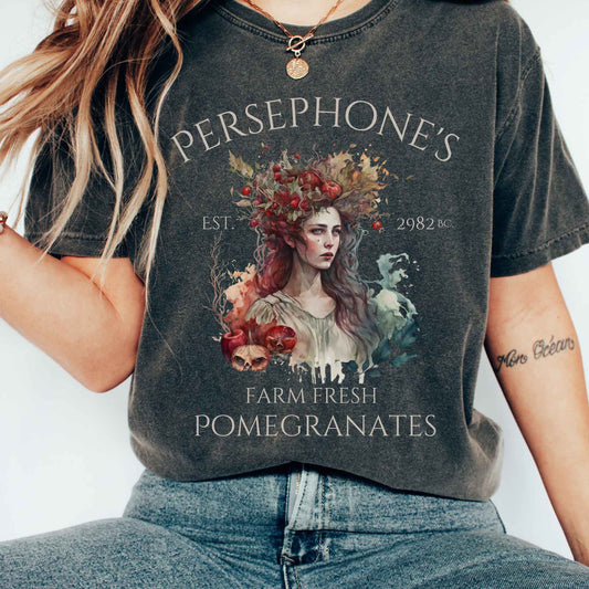 T-Shirt Pepper / S Persephone's 2982 BC Greek Mythology Shirt The Mystic Eden