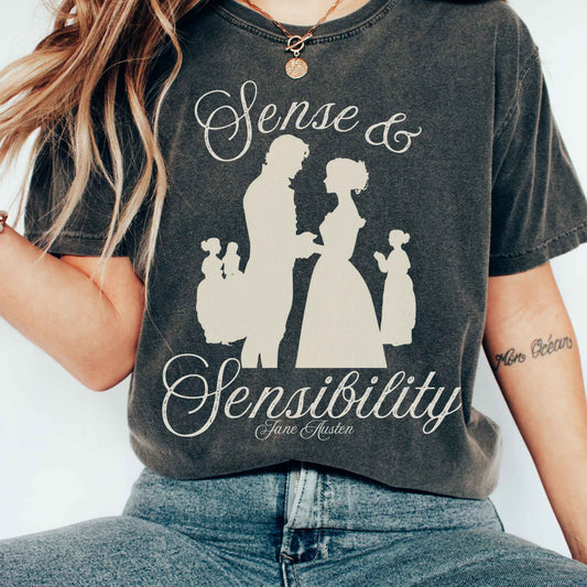 T-Shirt Pepper / S Sense & Sensibility Jane Austen shirt The Mystic Eden