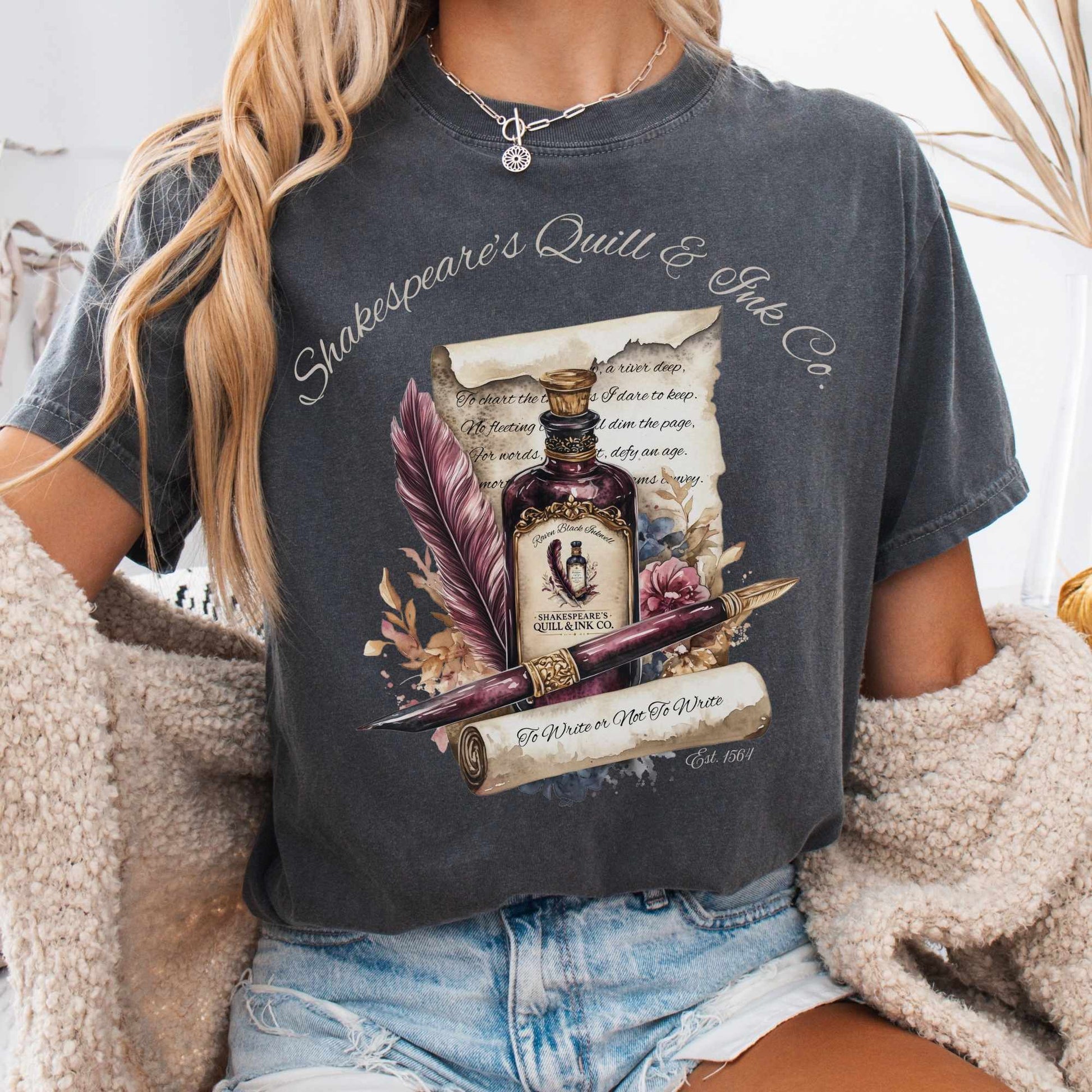 T-Shirt Pepper / S Shakespeare's Quill & Ink Co. Tee The Mystic Eden