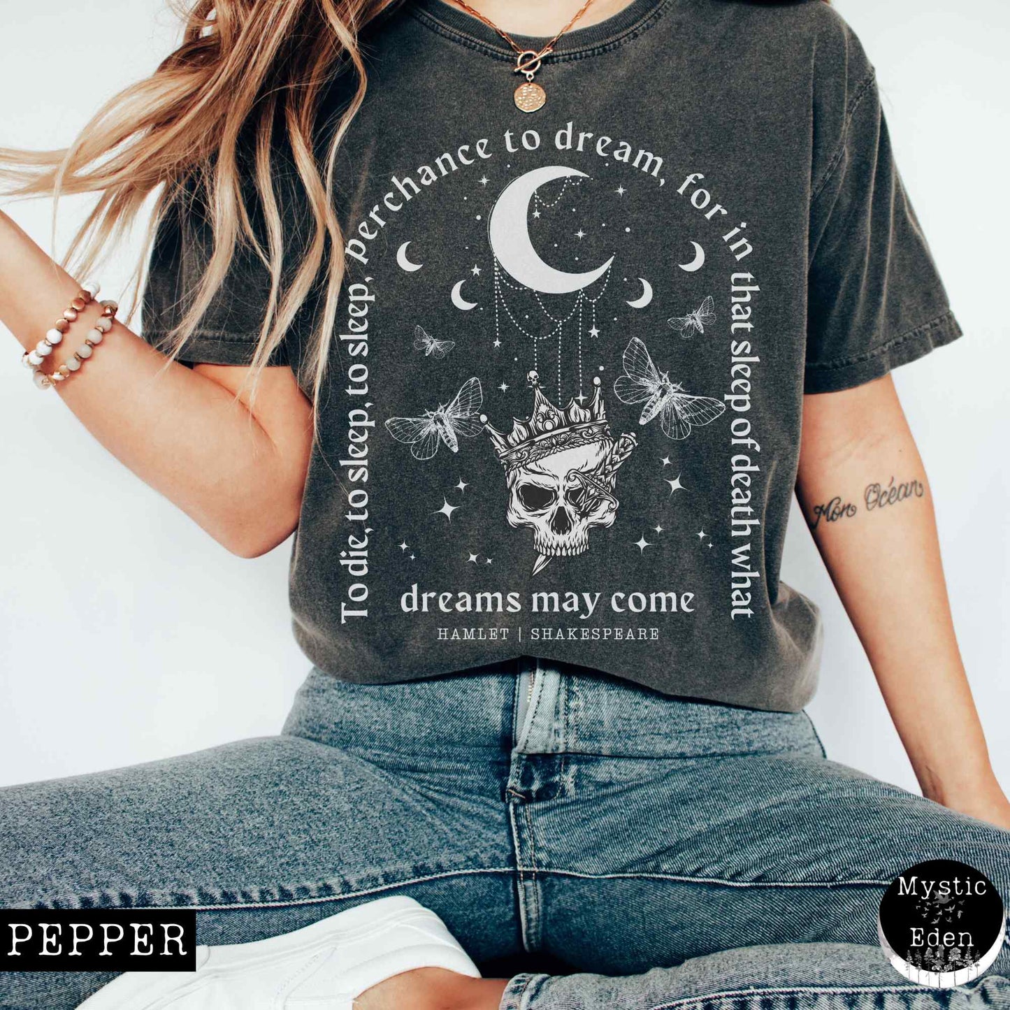 T-Shirt Pepper / S Vintage Hamlet Shakespeare T-Shirt The Mystic Eden