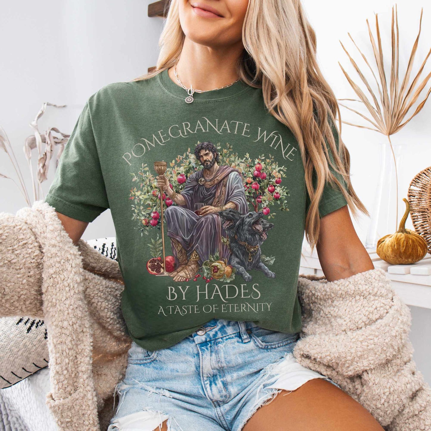 T-Shirt Pomegranate Wine A Taste of Eternity Tee The Mystic Eden