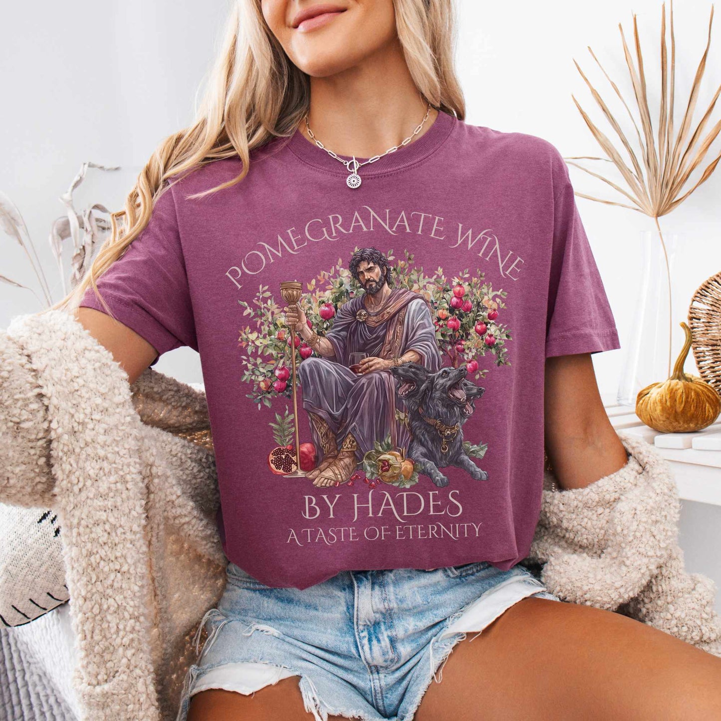 T-Shirt Pomegranate Wine A Taste of Eternity Tee The Mystic Eden