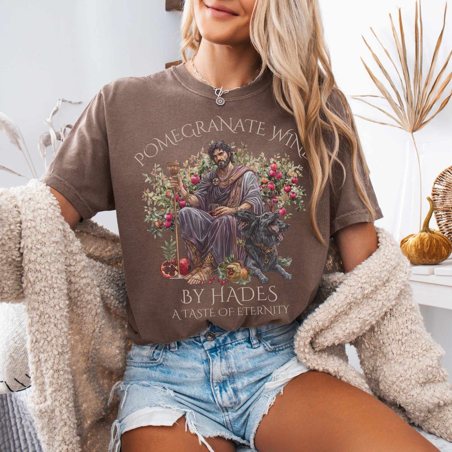 T-Shirt Pomegranate Wine A Taste of Eternity Tee The Mystic Eden