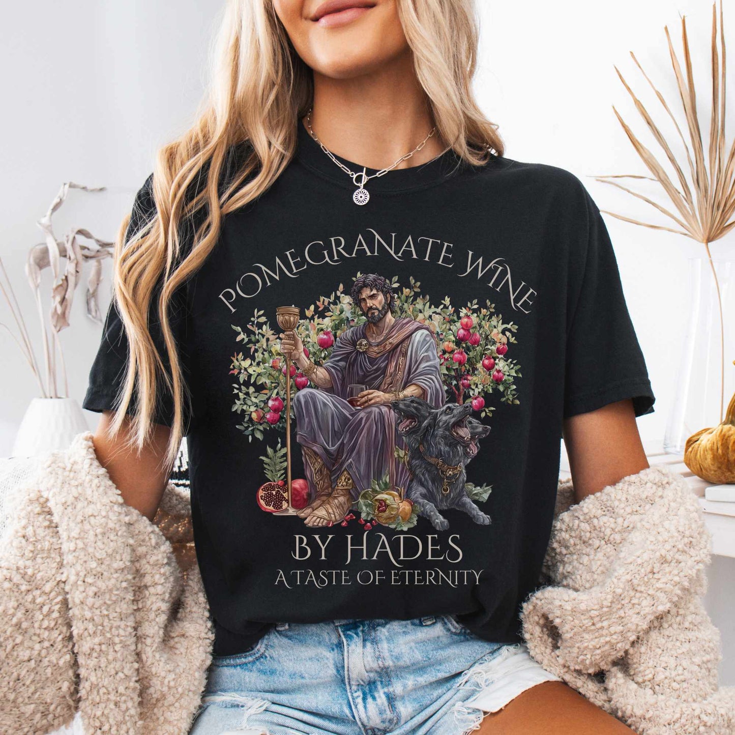 T-Shirt Pomegranate Wine A Taste of Eternity Tee The Mystic Eden