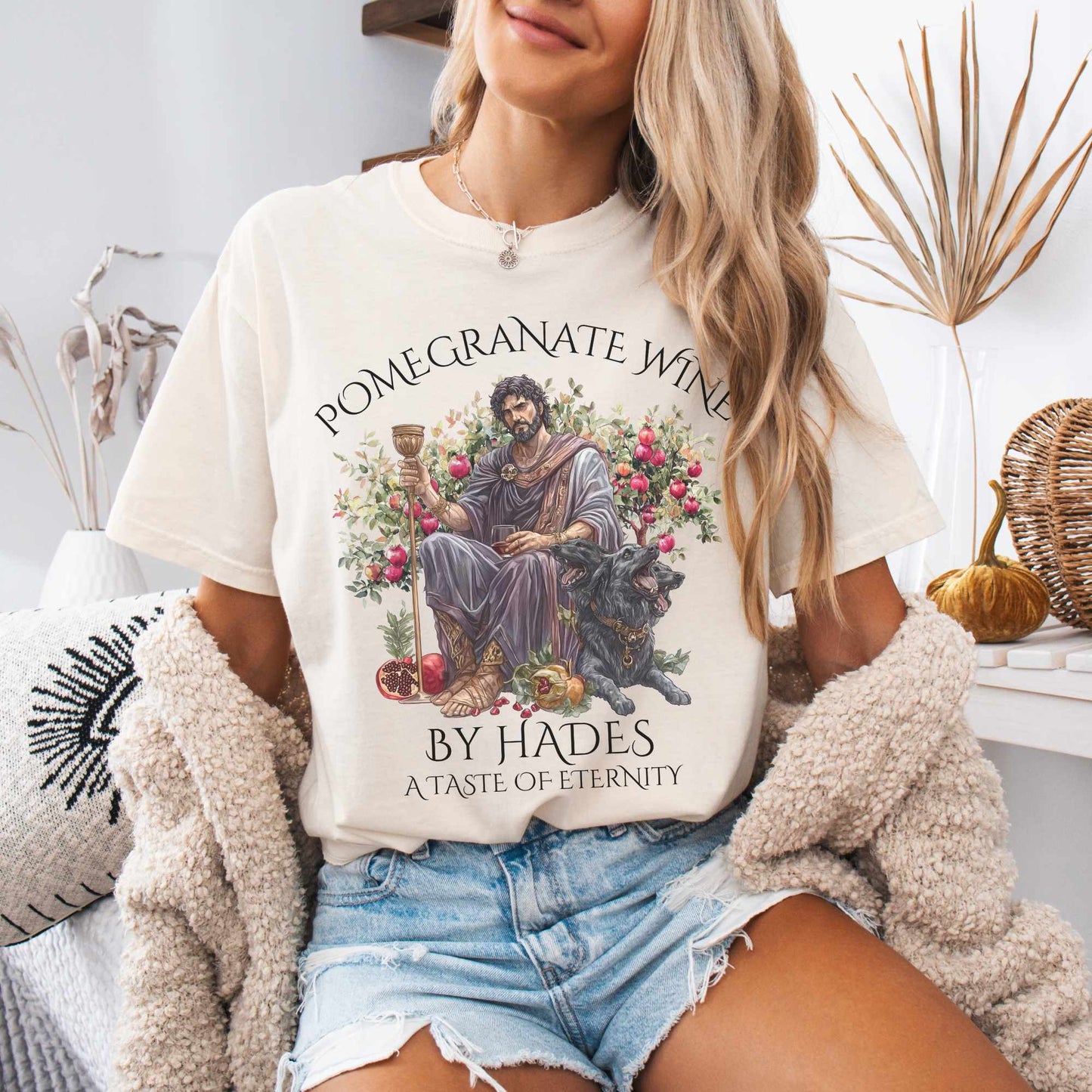 T-Shirt Pomegranate Wine A Taste of Eternity Tee The Mystic Eden