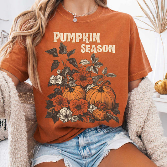 T-Shirt Pumpkin Season Halloween Fall Tee The Mystic Eden