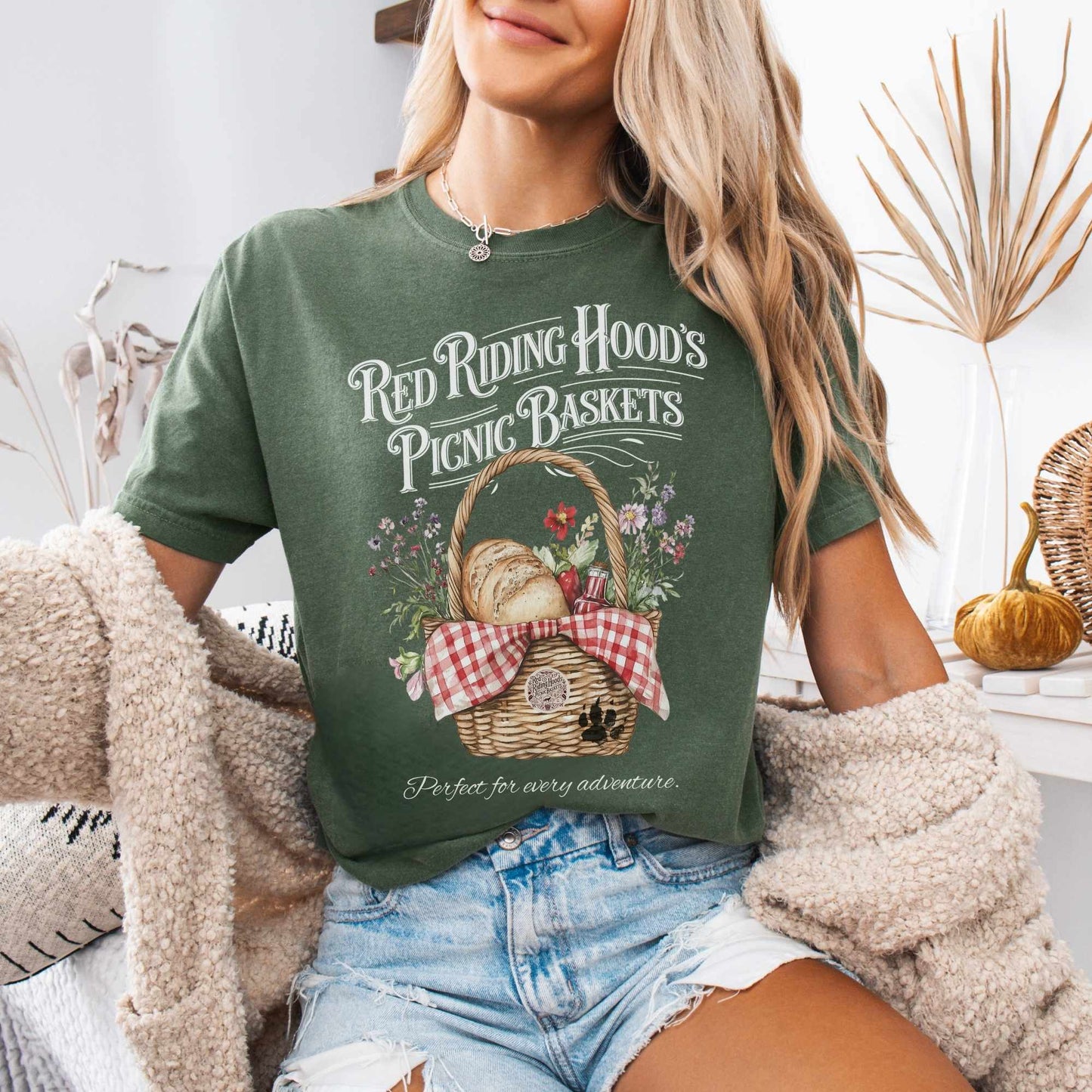 T-Shirt Red Riding Hood's Picnic Baskets Shirt The Mystic Eden