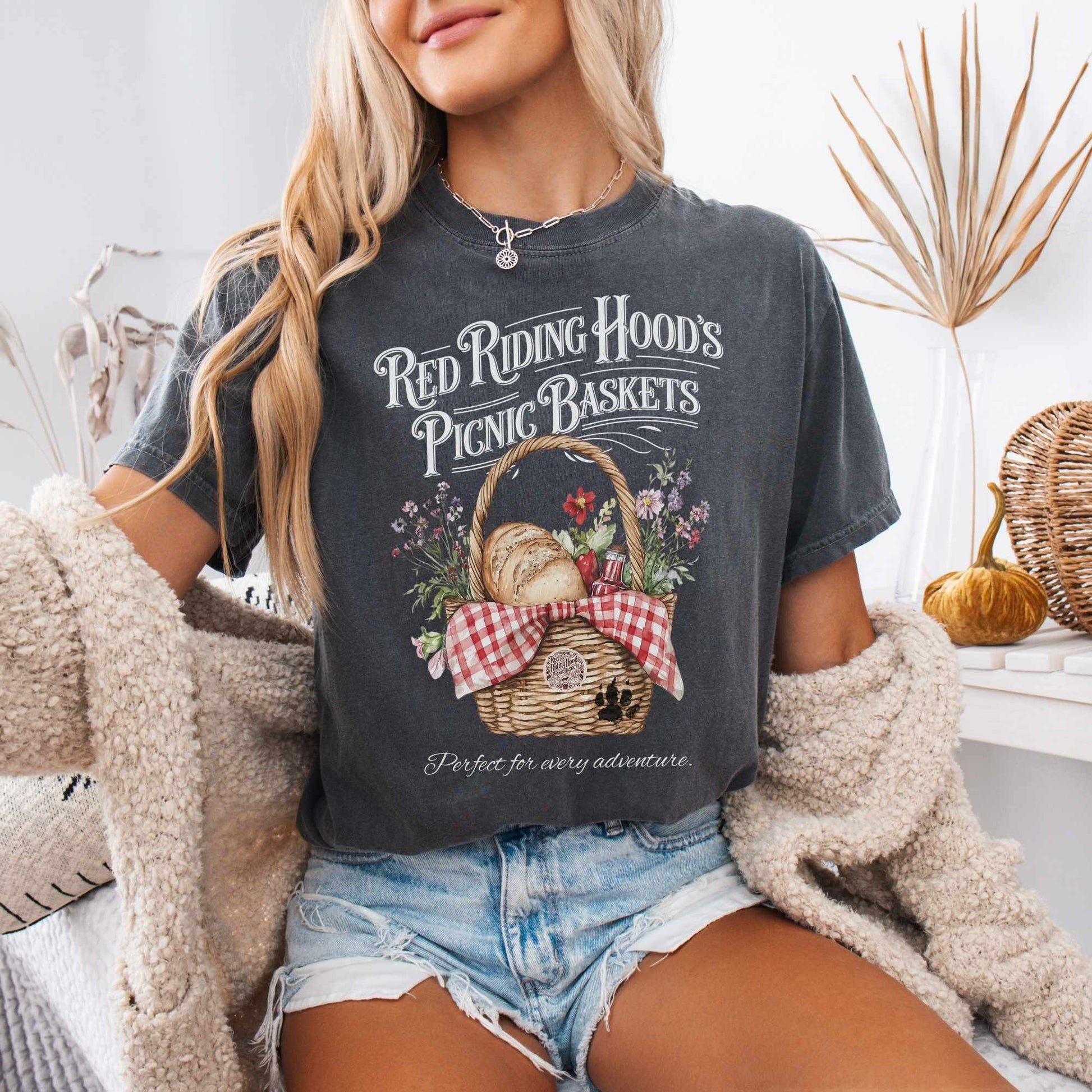 T-Shirt Red Riding Hood's Picnic Baskets Shirt The Mystic Eden