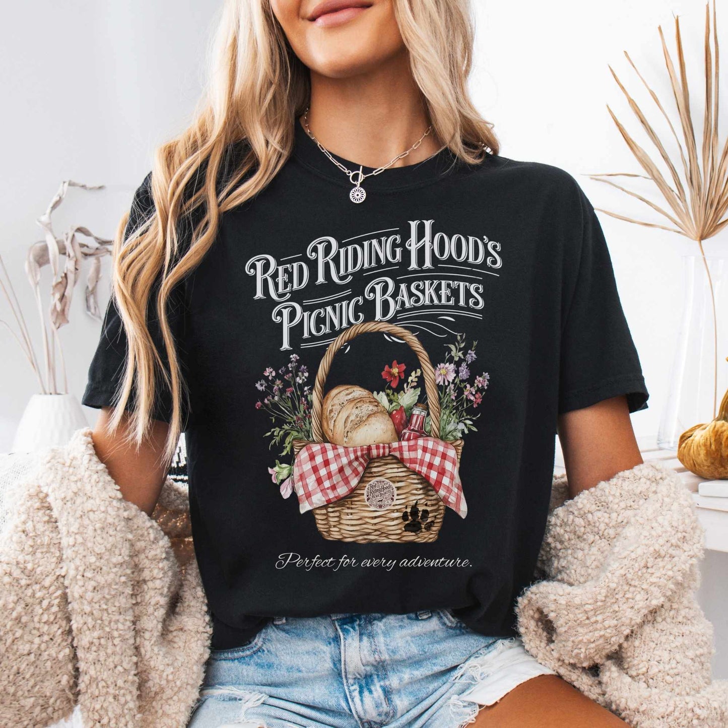 T-Shirt Red Riding Hood's Picnic Baskets Shirt The Mystic Eden