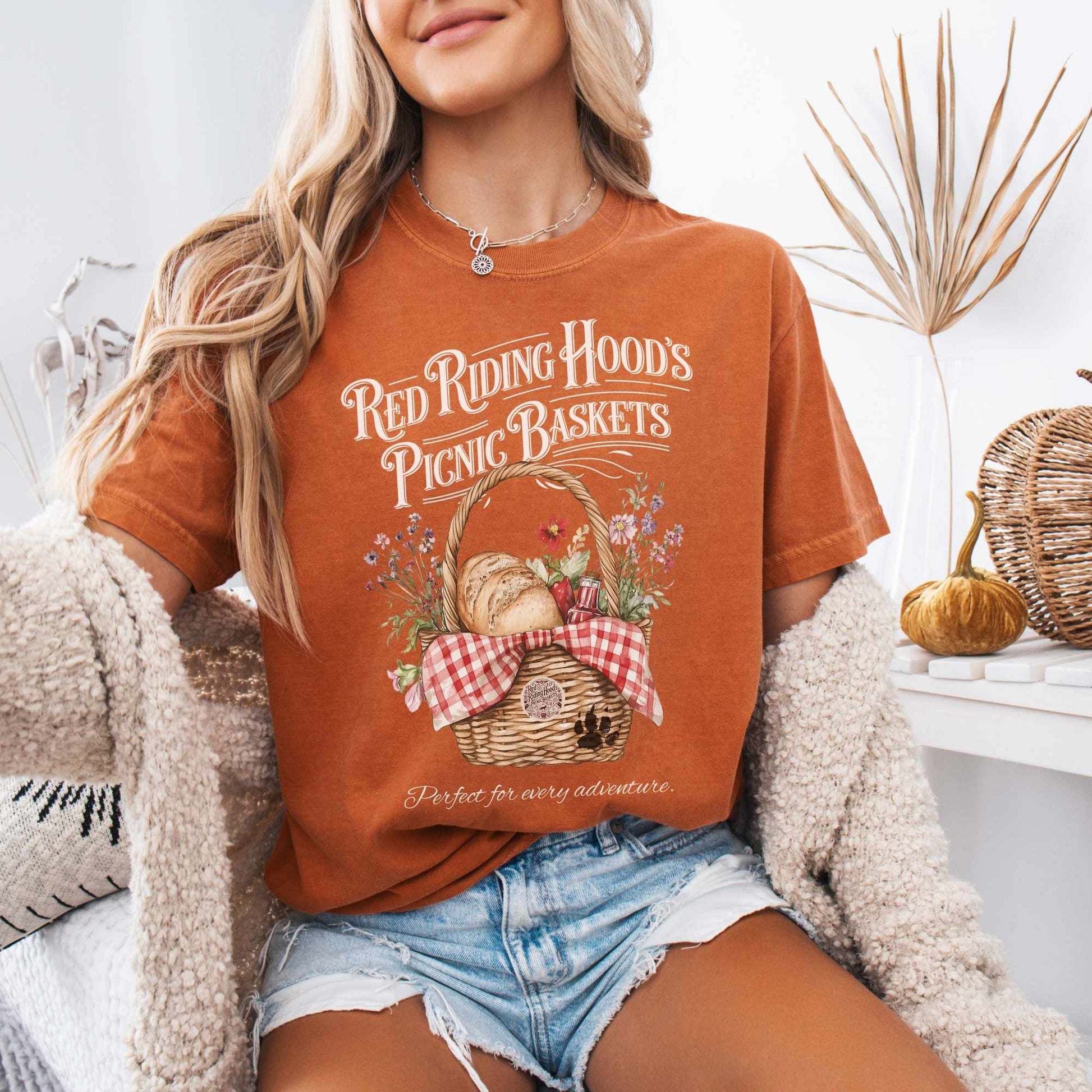 T-Shirt Red Riding Hood's Picnic Baskets Shirt The Mystic Eden