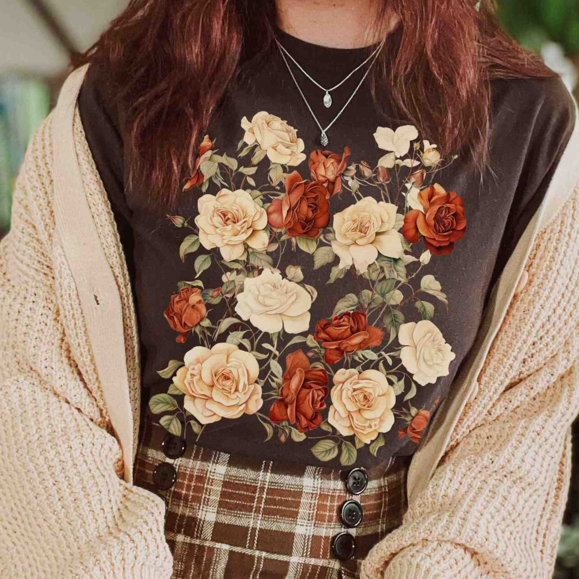 T-Shirt Rose cottagecore shirt The Mystic Eden