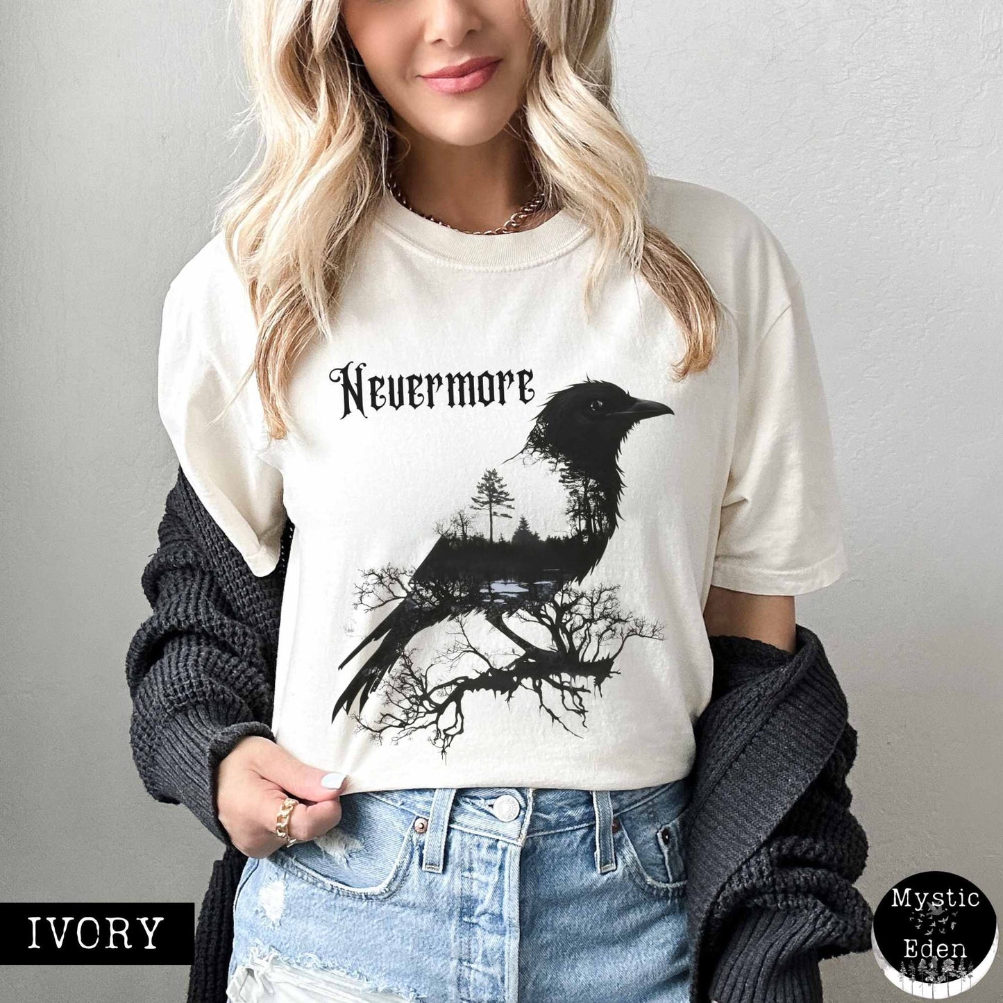 T-Shirt The Raven Nevermore Shirt Edgar Allan Poe The Mystic Eden