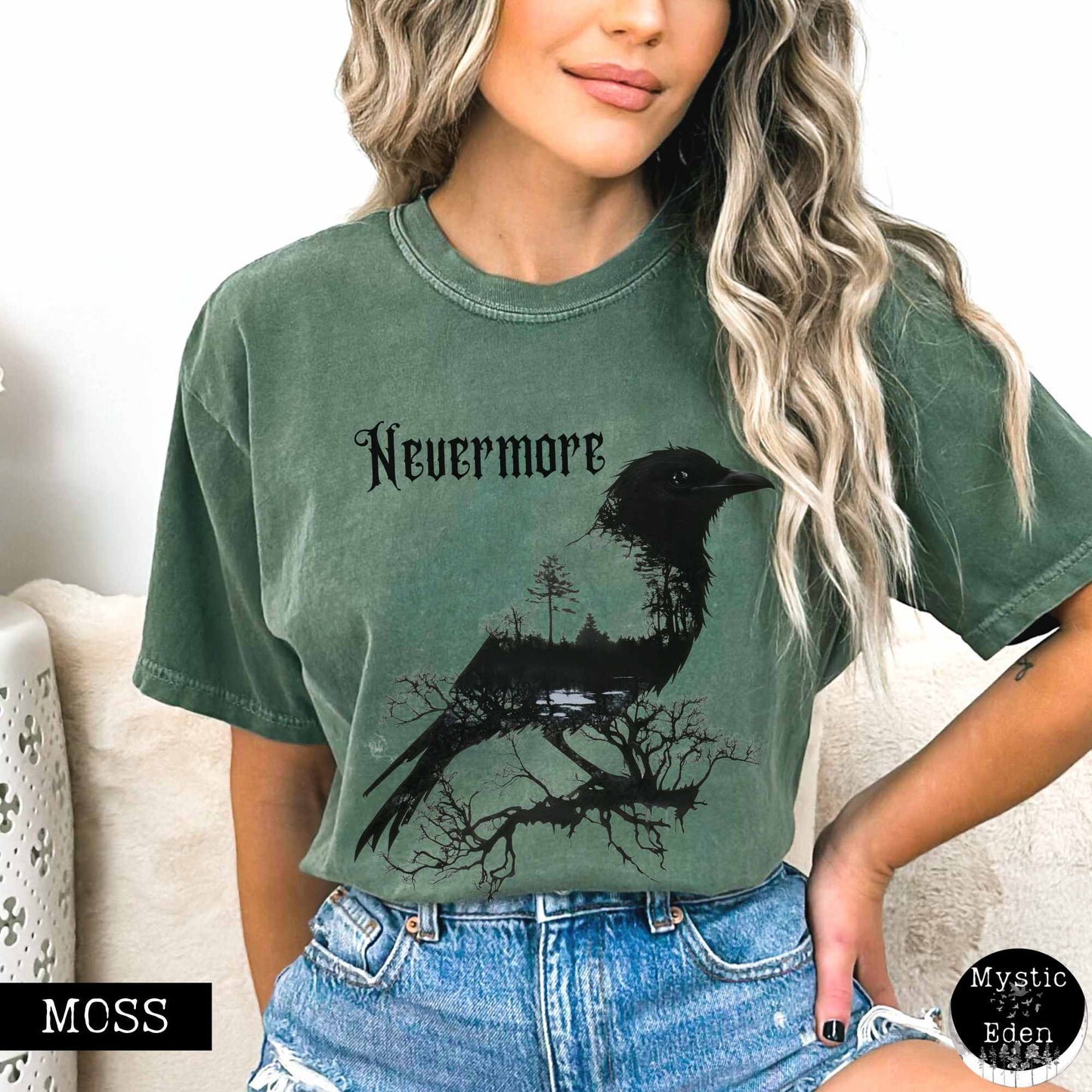 T-Shirt The Raven Nevermore Shirt Edgar Allan Poe The Mystic Eden