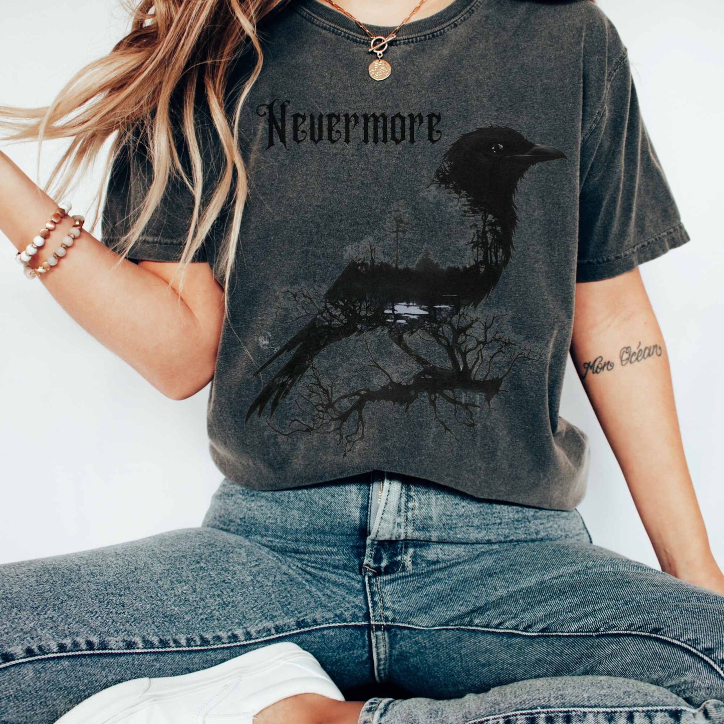 T-Shirt The Raven Nevermore Shirt Edgar Allan Poe The Mystic Eden