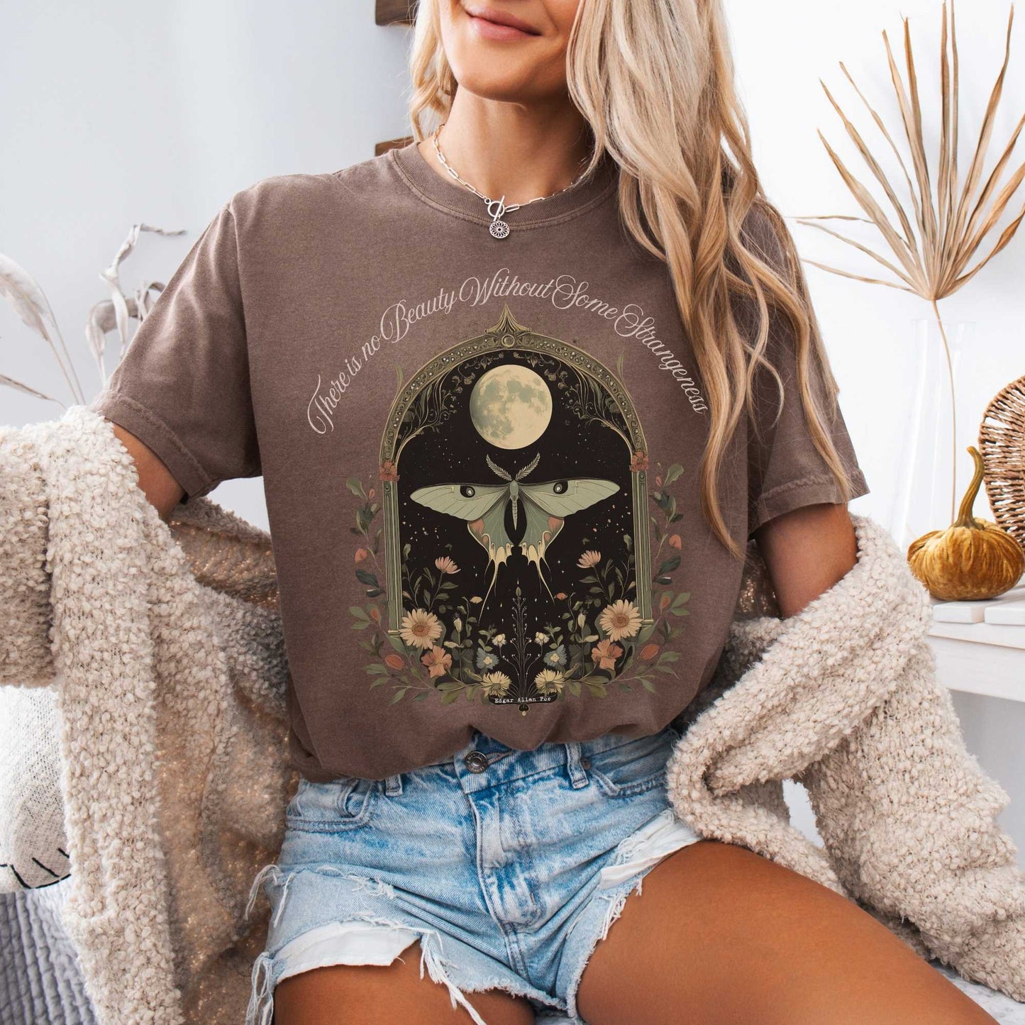 T-Shirt There is no Beauty Without Some Strangeness Edgar Allan Poe Shirt The Mystic Eden