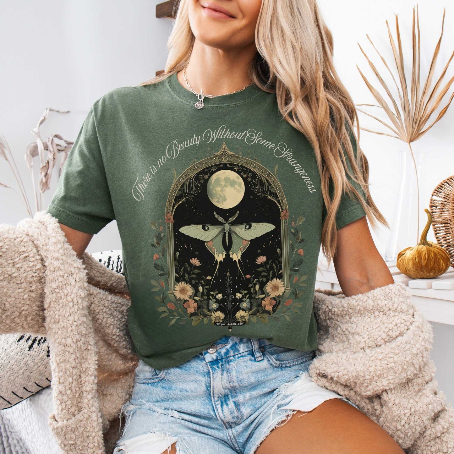 T-Shirt There is no Beauty Without Some Strangeness Edgar Allan Poe Shirt The Mystic Eden